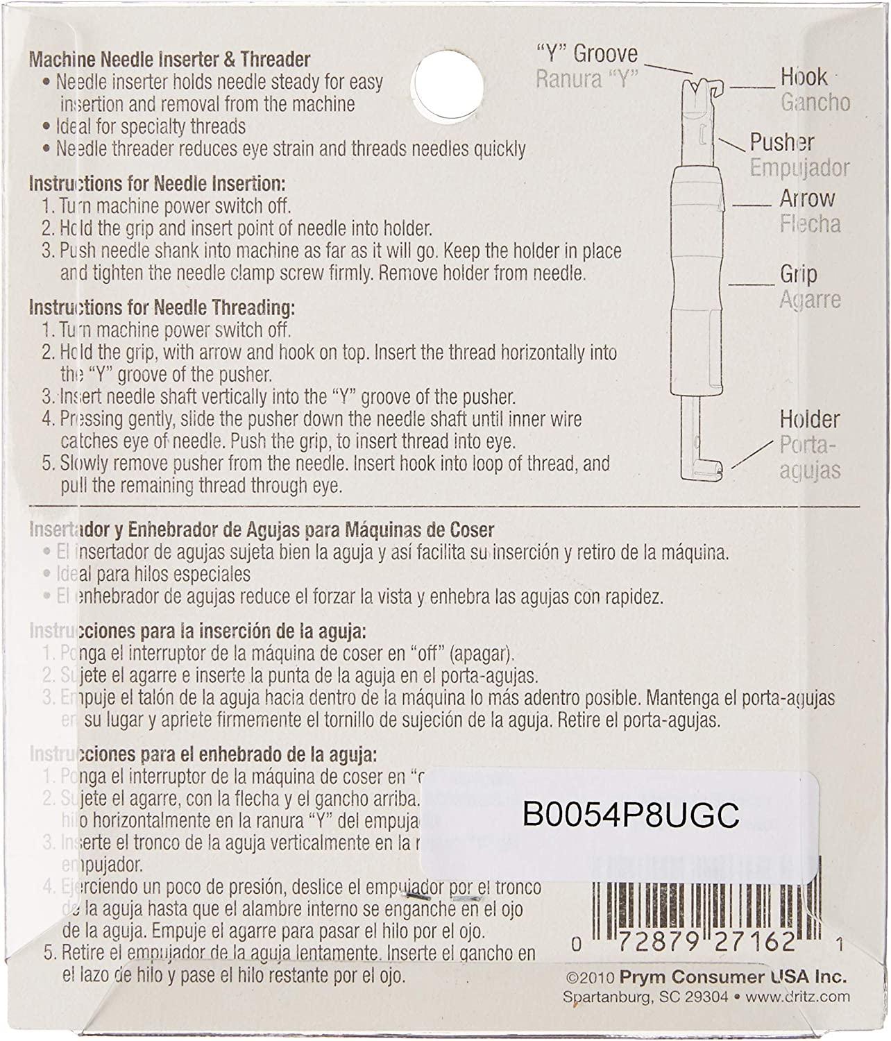 Dritz 253 Machine Needle Inserter & Threader for Sewing