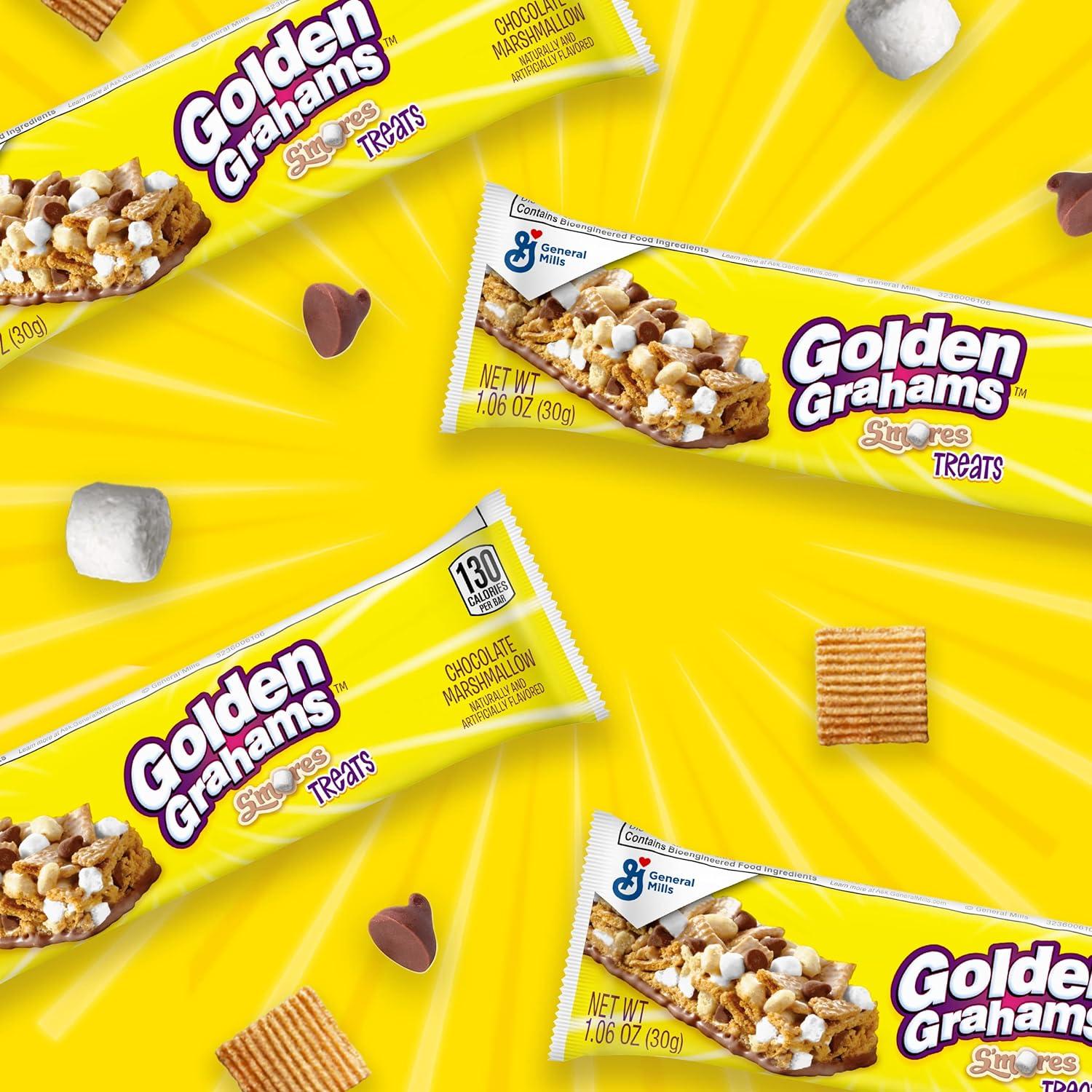 Golden Grahams S'mores Chocolate Marshmallow Cereal Treat Bars, 8.48oz ...