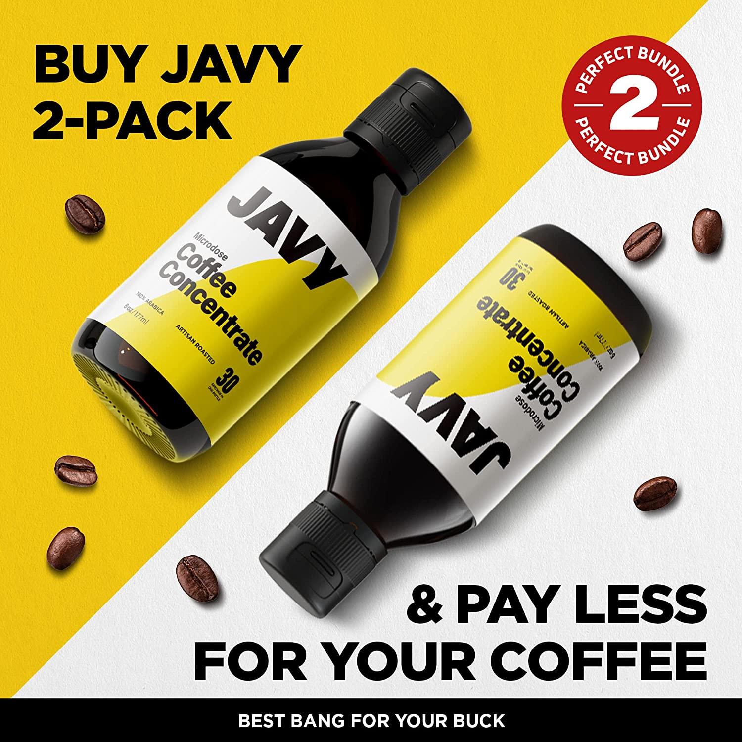 Javy Cold Brew Coffee Concentrate Bundle, Instant Coffee Hot & Cold Brew, Iced Coffee Drink