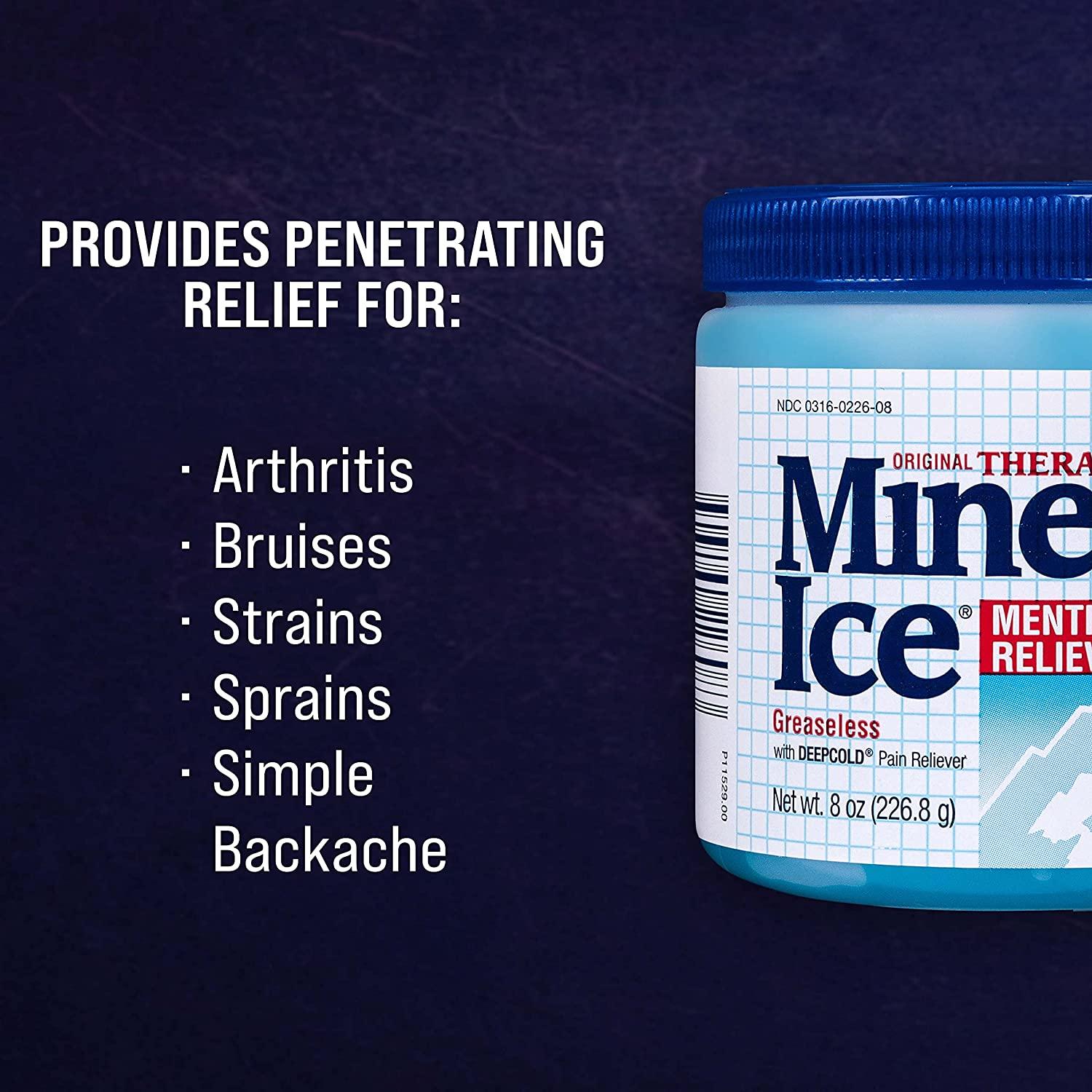 Mineral Ice Therapeutic Pain Relieving Gel, 8 Ounce 8 Ounce Gel (Pack of 1)