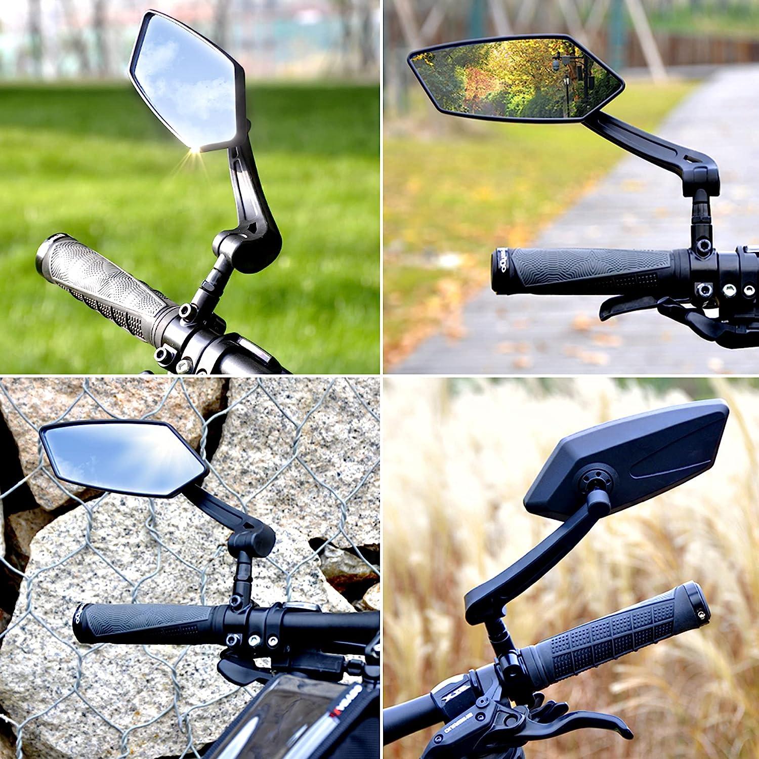 Bike Mirror Homieway ,New Foldable For Handlebar Mount, Lever Adjustable Bicycle Rearview Mirrors,360° Rotatable E-bike- Mirror For... Bicycle Mirror