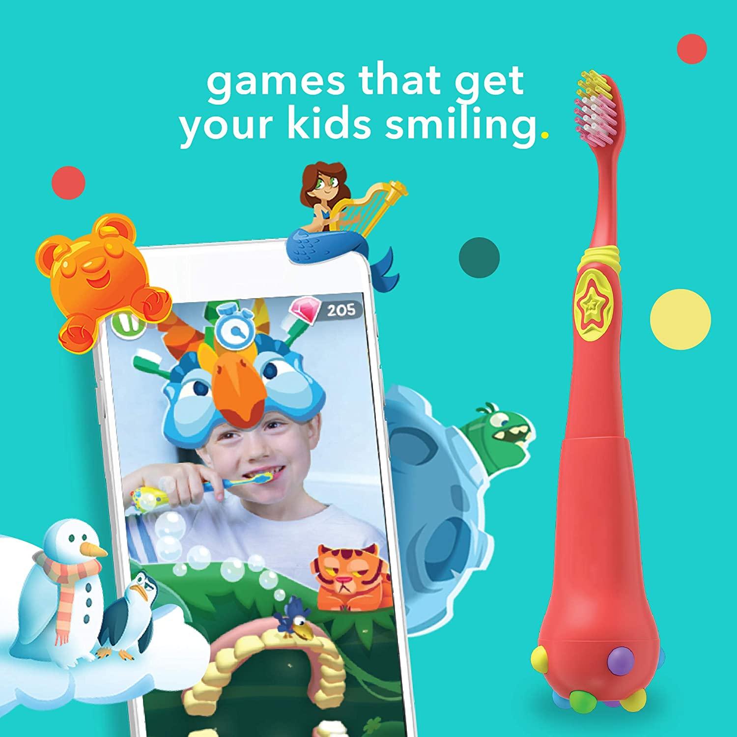 Hum by Colgate Smart Manual Kids Toothbrush Set for Ages 5+, Gaming