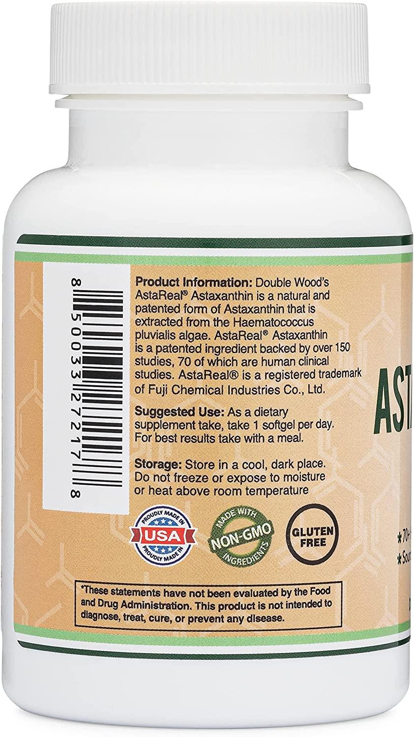 Astaxanthin 12mg Max Strength (AstaReal Patented Natural Astaxanthin