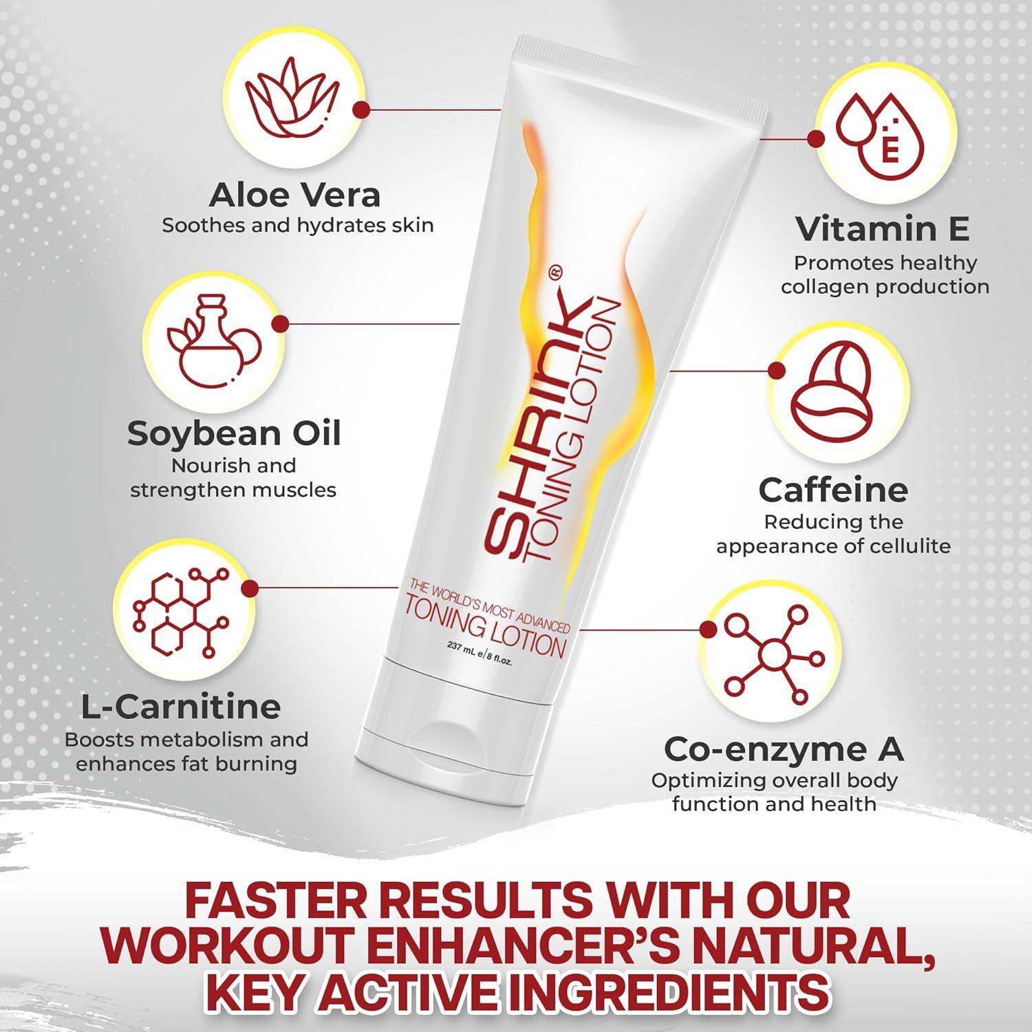 Shrink Toning Lotion - Heat Activated Cellulite & Firming Cream for Women & Men - Tightening Body Lotion with Caffeine & Vitamin E (8oz | Buy Now with Express International Delivery | GoSupps.com Shrink Toning Lotion - Heat Activated Cellulite & Firming Cream for Women & Men - Tightening Body Lotion with Caffeine & Vitamin E (8oz | Buy Now with Express International Delivery | GoSupps.com