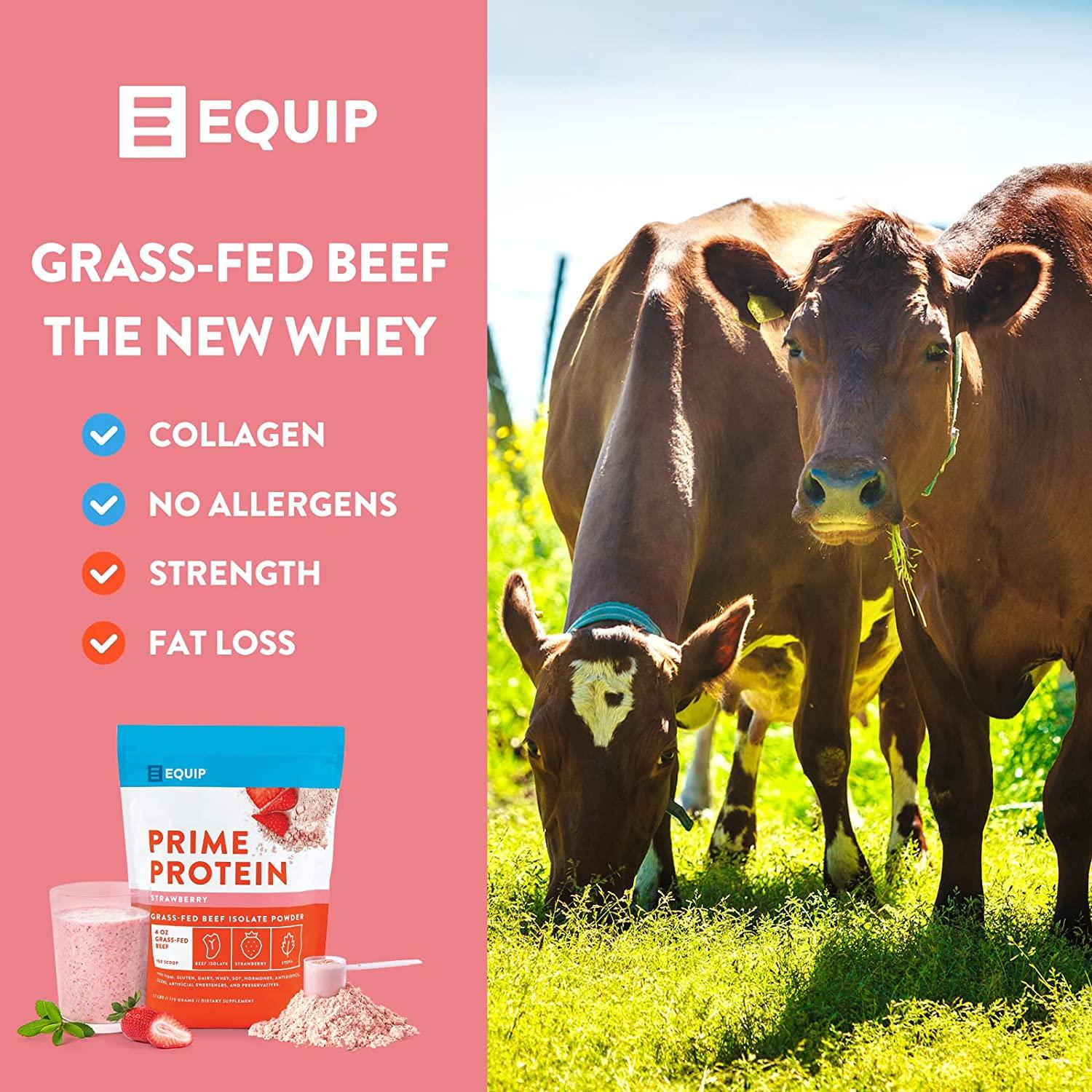Equip Foods Prime Protein GrassFed Isolate Beef Protein Powder