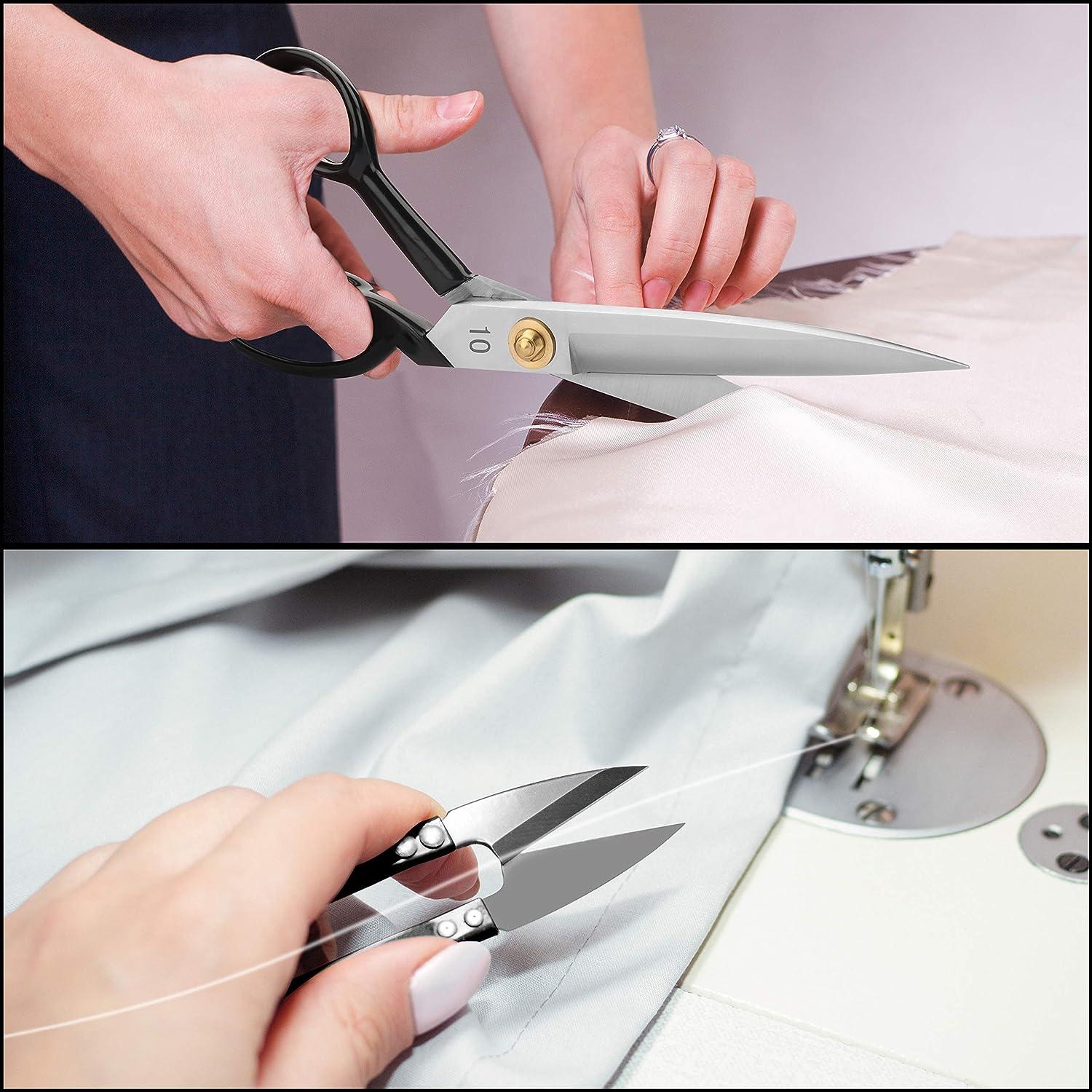 Fabric Scissors Set – 10" Professional Tailor Scissors, Extremely Sharp, With Thread Needle Tools & Case