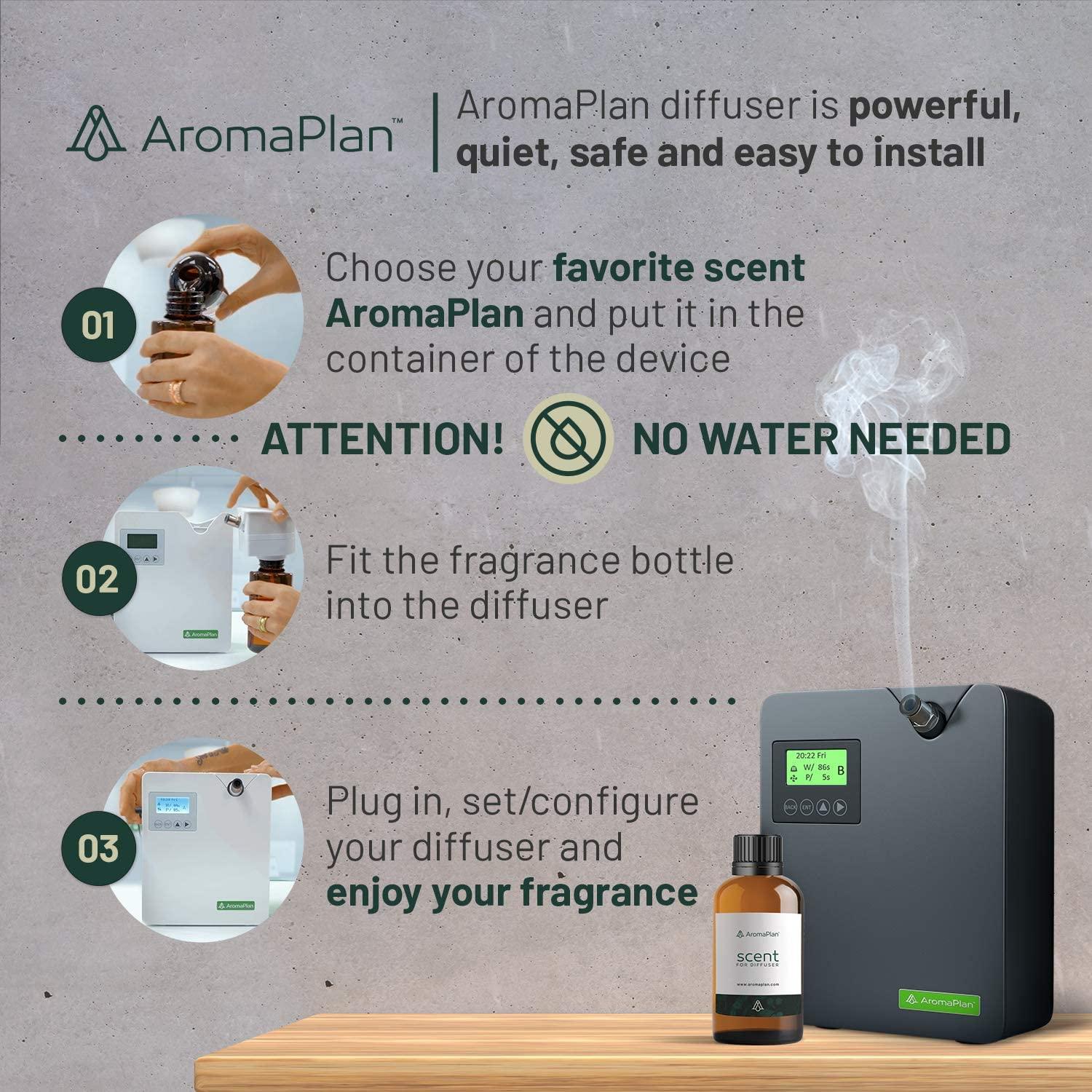 AromaPlan Home Scent Air Machine White Essential Oil Diffuser for