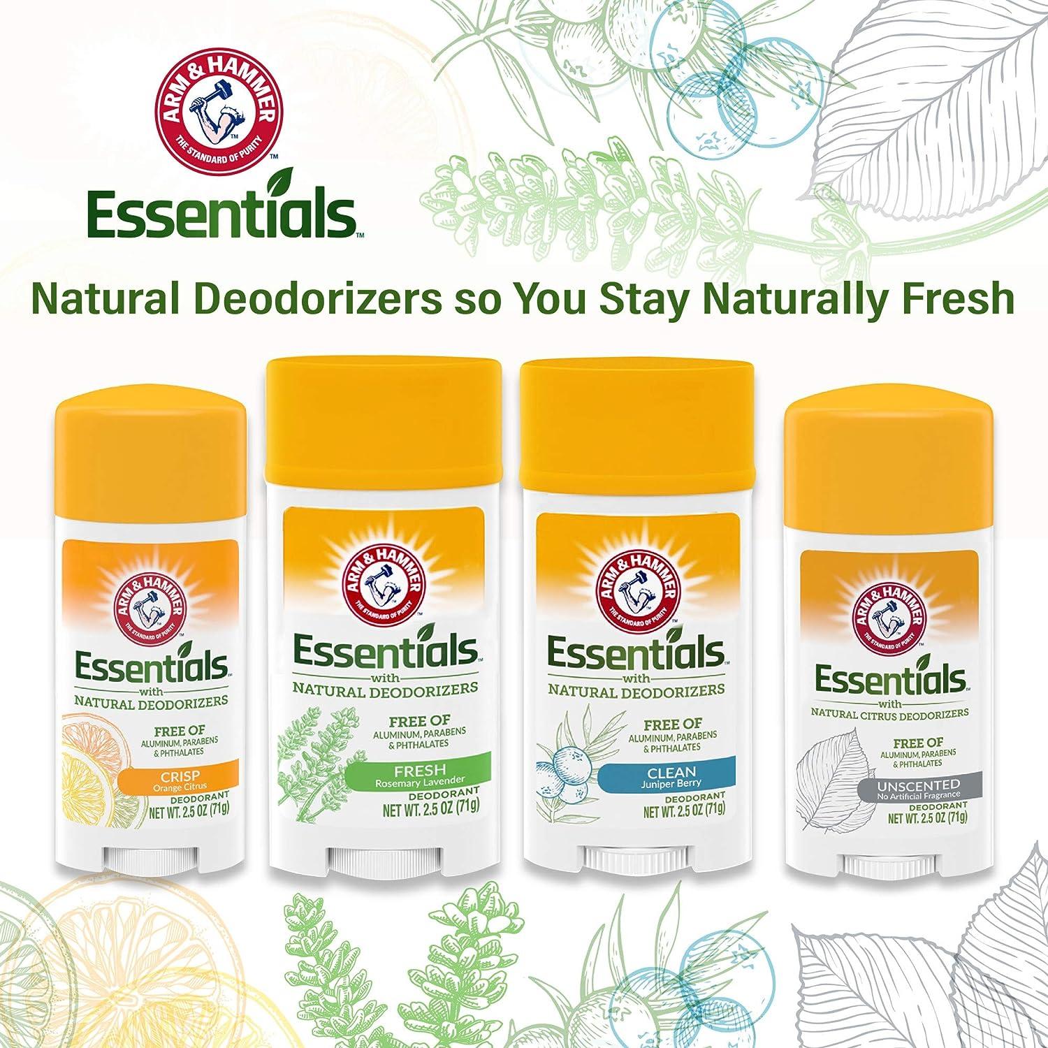 Arm Hammer Natural Essence Fresh Scent Deodorant 2 5 oz Long