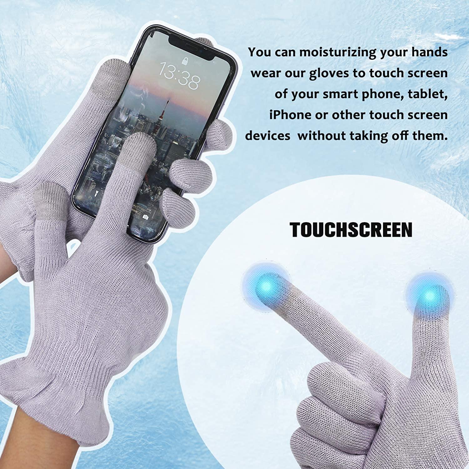 MIG4U Moisturizing Beauty Gloves Touchscreen Overnight Sleeping Glove for Women Dry Hands