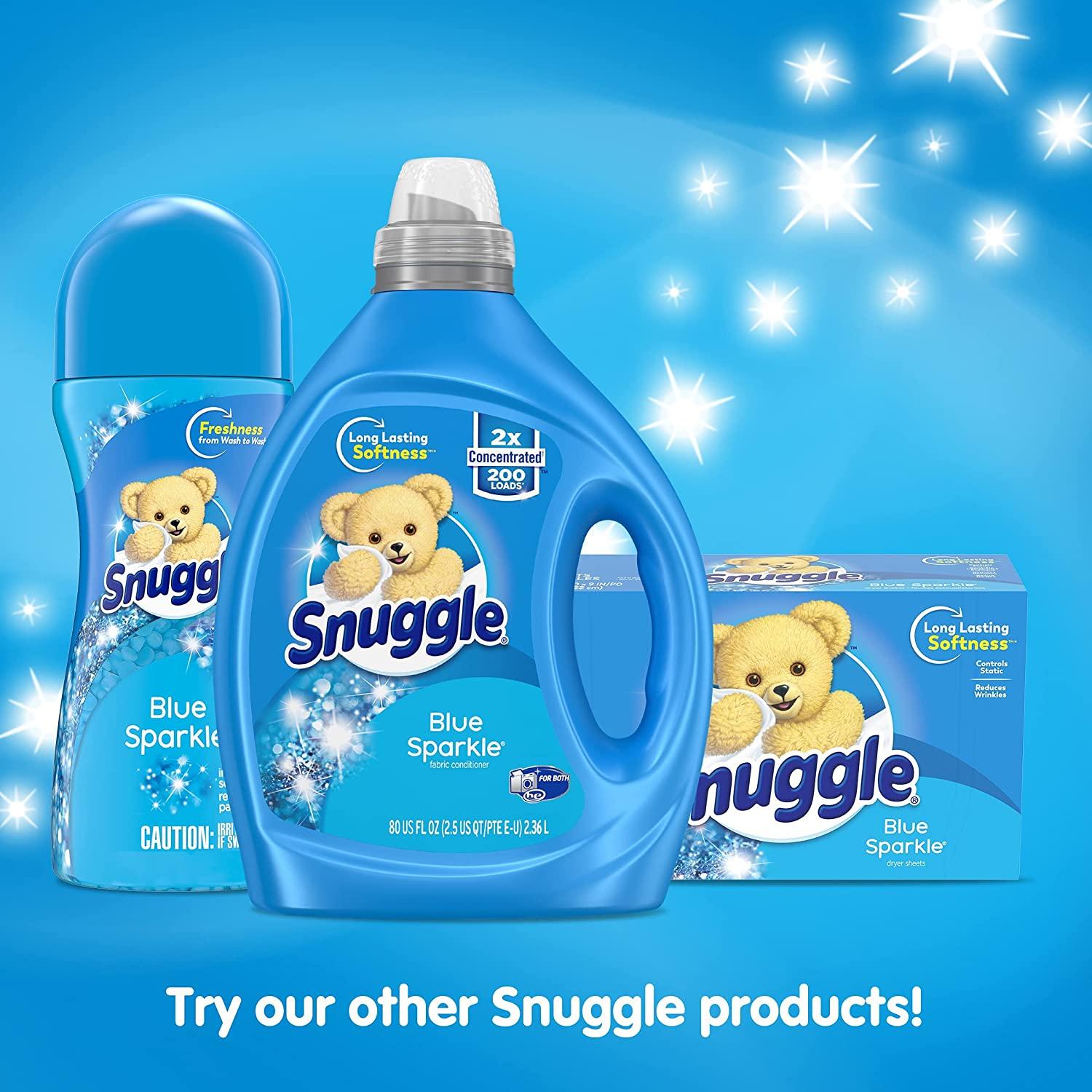 Snuggle Blue Sparkle Liquid Fabric Softener, 2X Concentrated, 200 Loads