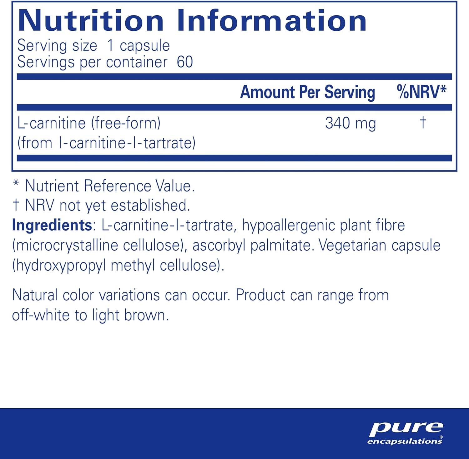 most bioavailable form of l carnitine Solal Carnitine 60s main image 1