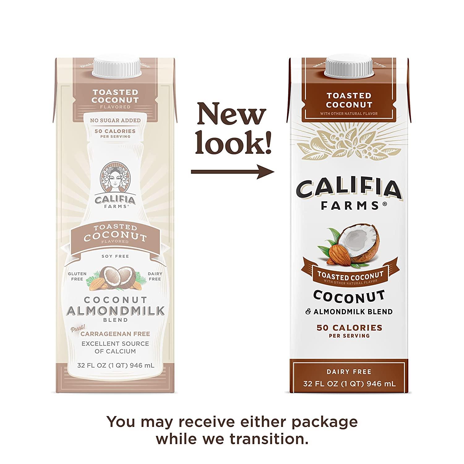 Califia Farms Toasted Coconut Almond Milk 32oz DairyFree, Vegan