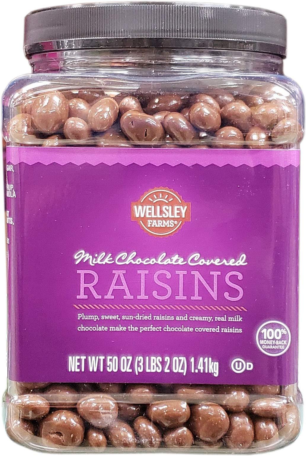 Wellsley Farms Milk Chocolate Covered Raisins 50 Oz Delicious Snack