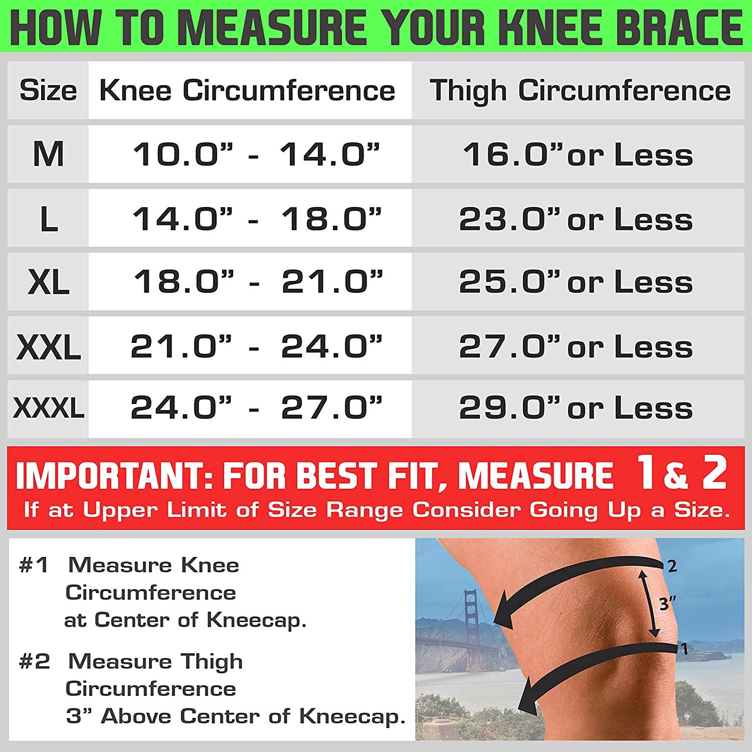 TechWare Pro Knee Brace Support Knee Braces for Knee Pain. Relieves ACL LCL MCL Meniscus Tear