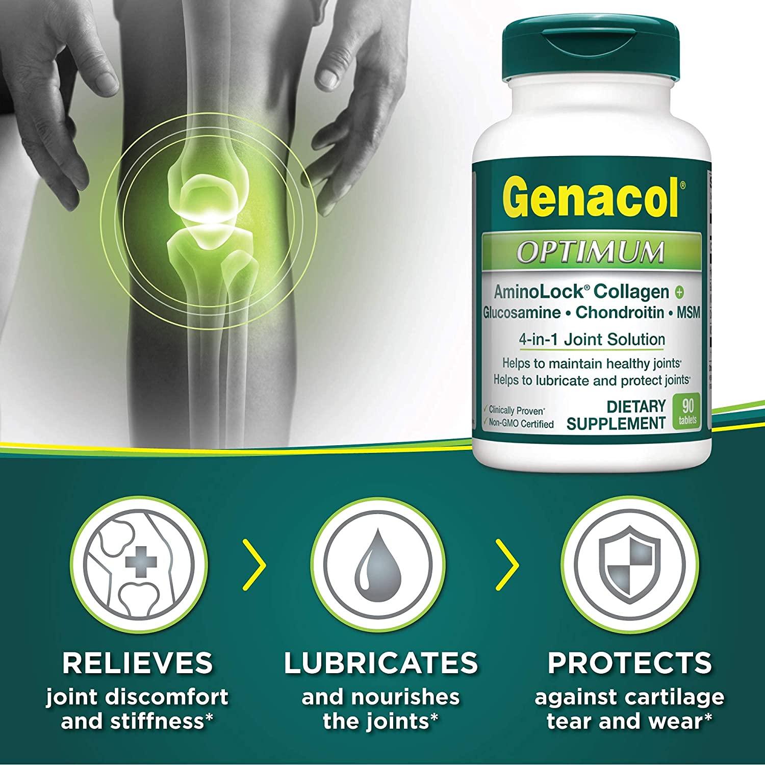 Genacol Joint Support Supplement with Glucosamine, Chondroitin, MSM