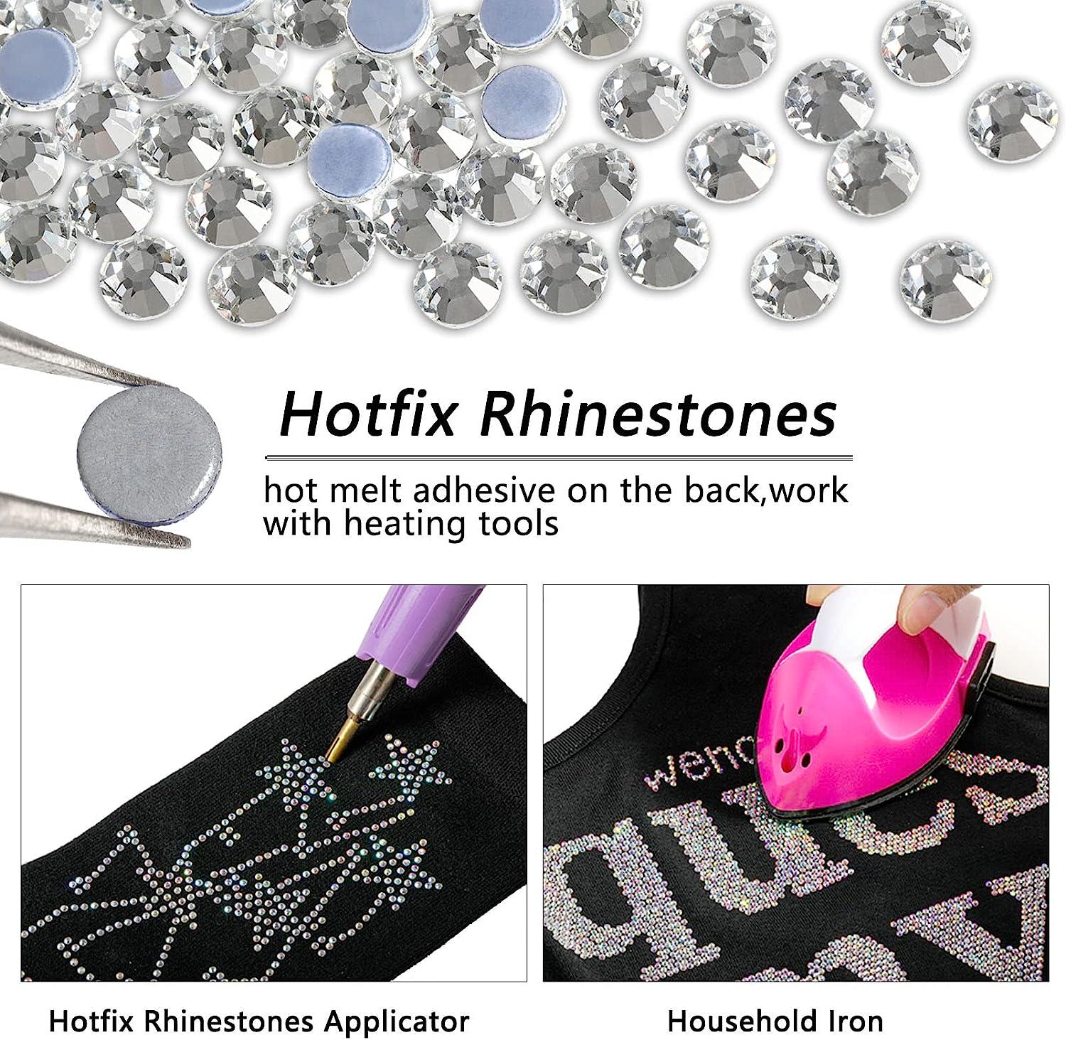 Beadsland Hotfix Rhinestones Bulk 14400PCS Crystal Hot Fix Rhinestones for  Crafts Clothes DIY Decoration Crystal SS10 2.7-2.9mm Crystal SS10/14400pcs