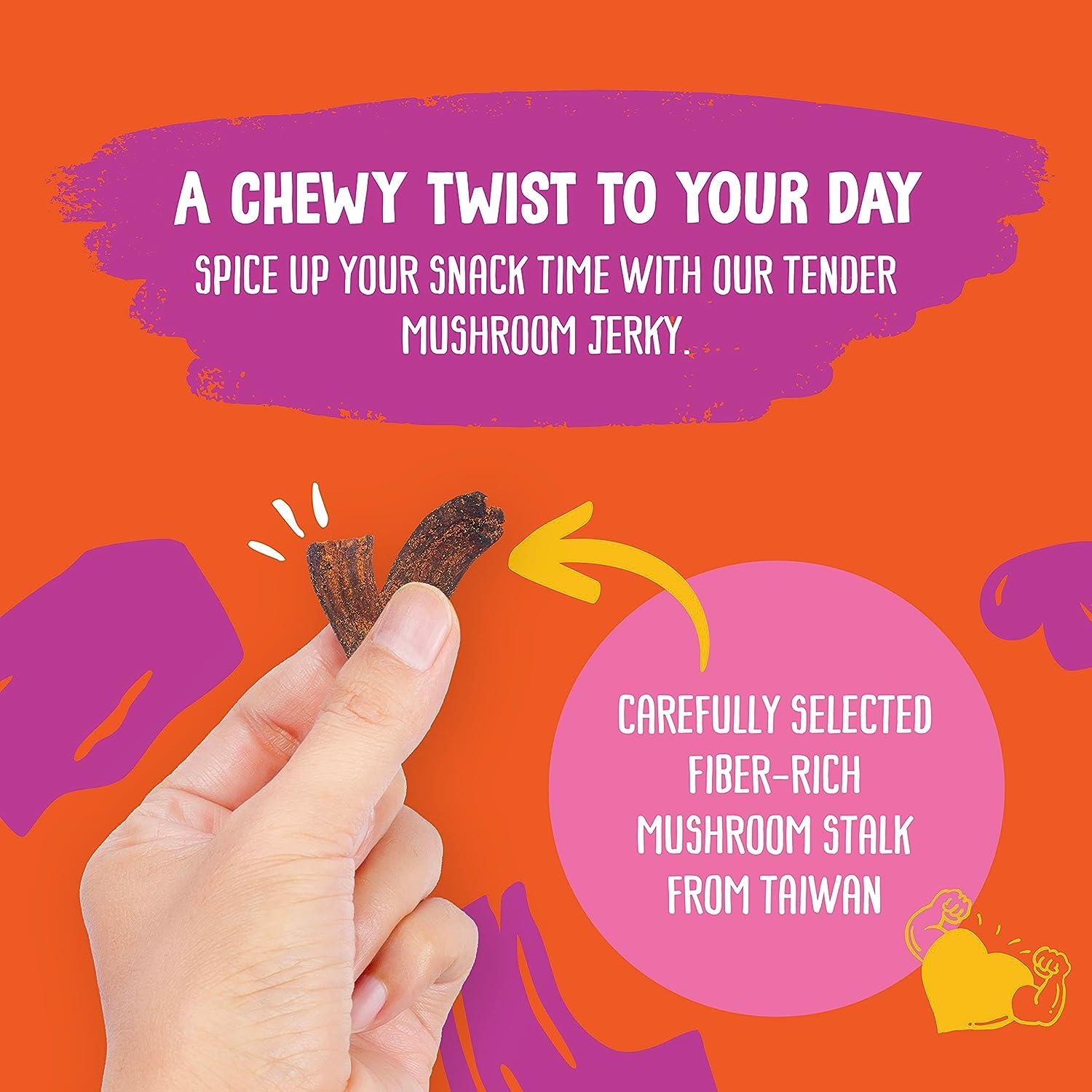 The Daily Good Mushroom Jerky 3Pack PlantBased Snacks, HighFiber