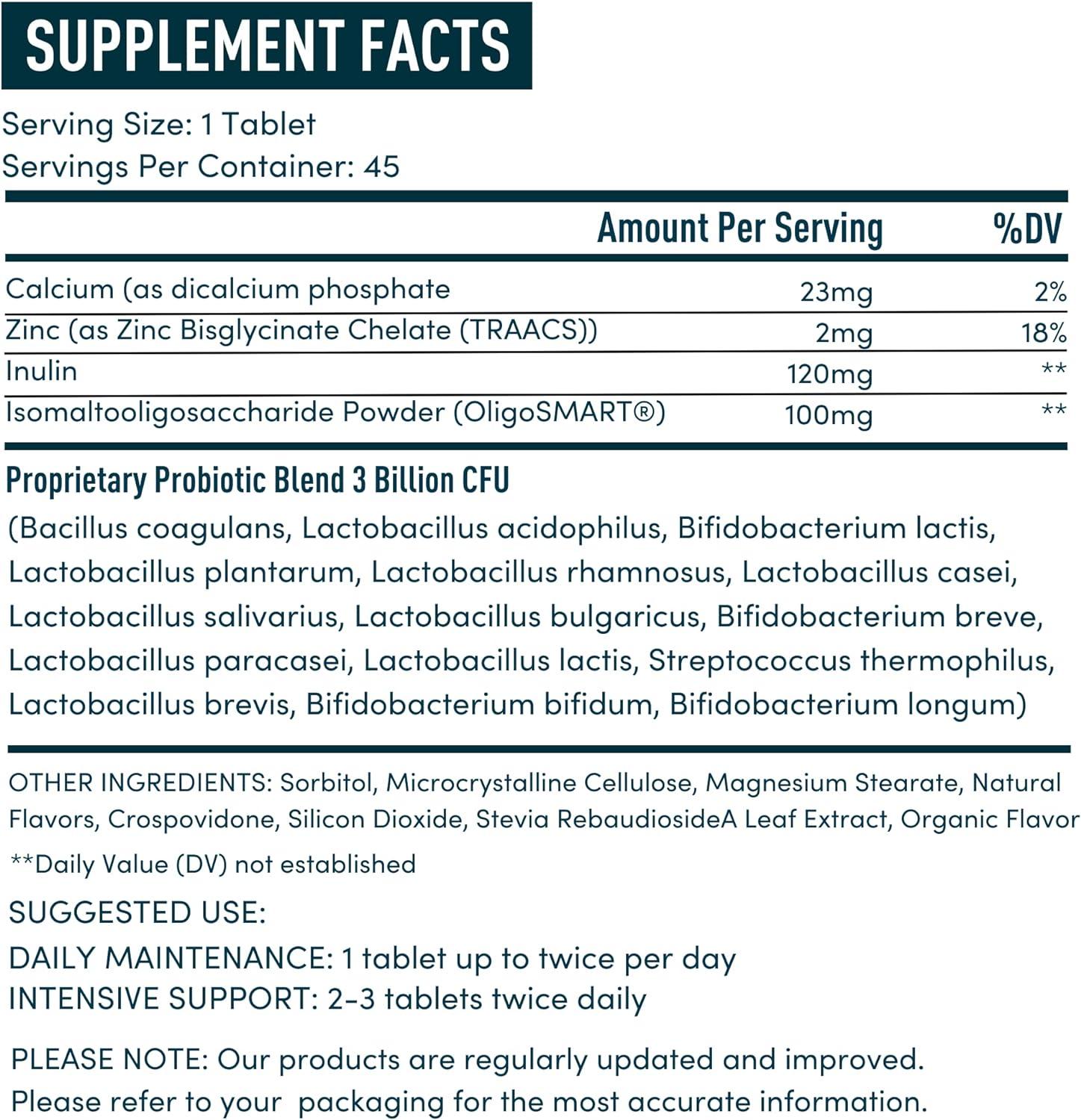 Oral Probiotics for Teeth and Gums 3BN CFU Lactobacillus Dental