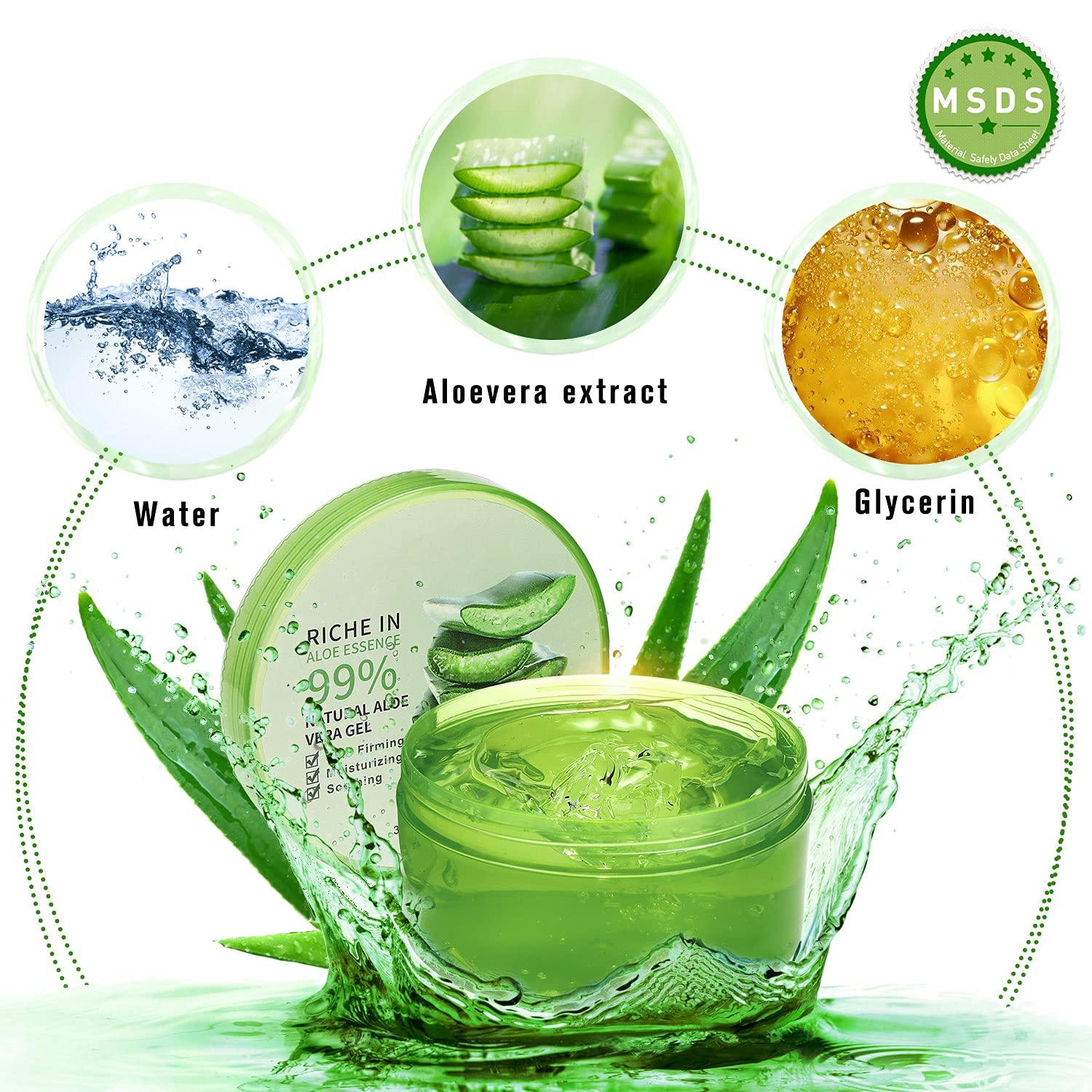 Anmi Natural Moisturizing Aloe Vera Gel - 2 Pack (300ml) | Organic Skin  Care for Body & Hair Sunburn Relief Scar Repair Soothing & Anti-Inflammatory  | Buy Now with Express International Delivery | GoSupps.com