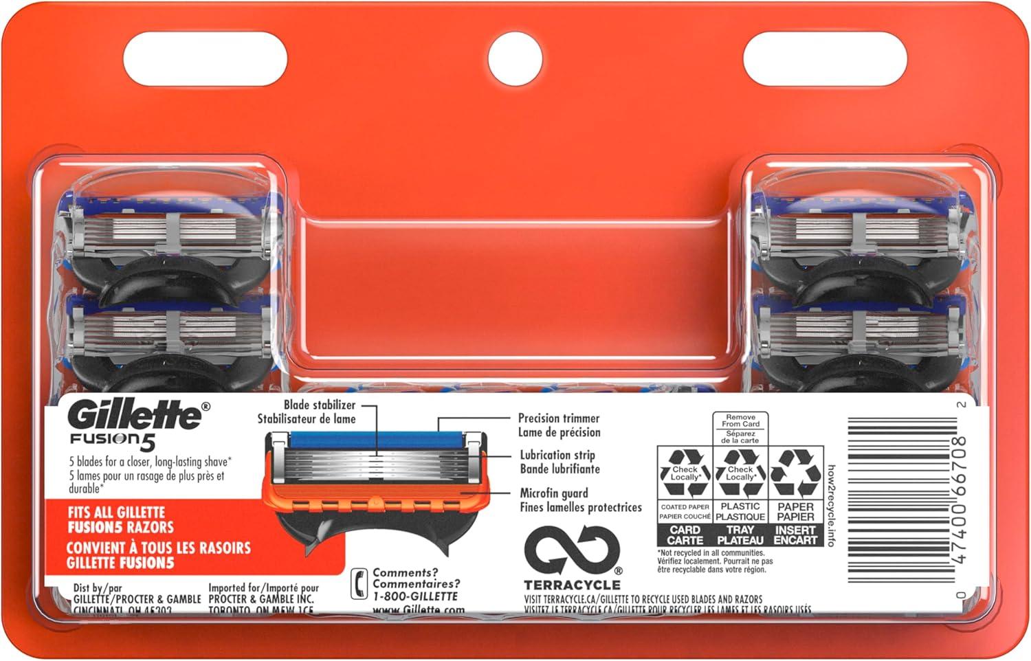 GILLETTE Fusion 5 Power Recharges lames de rasoir 6 recharges pas cher