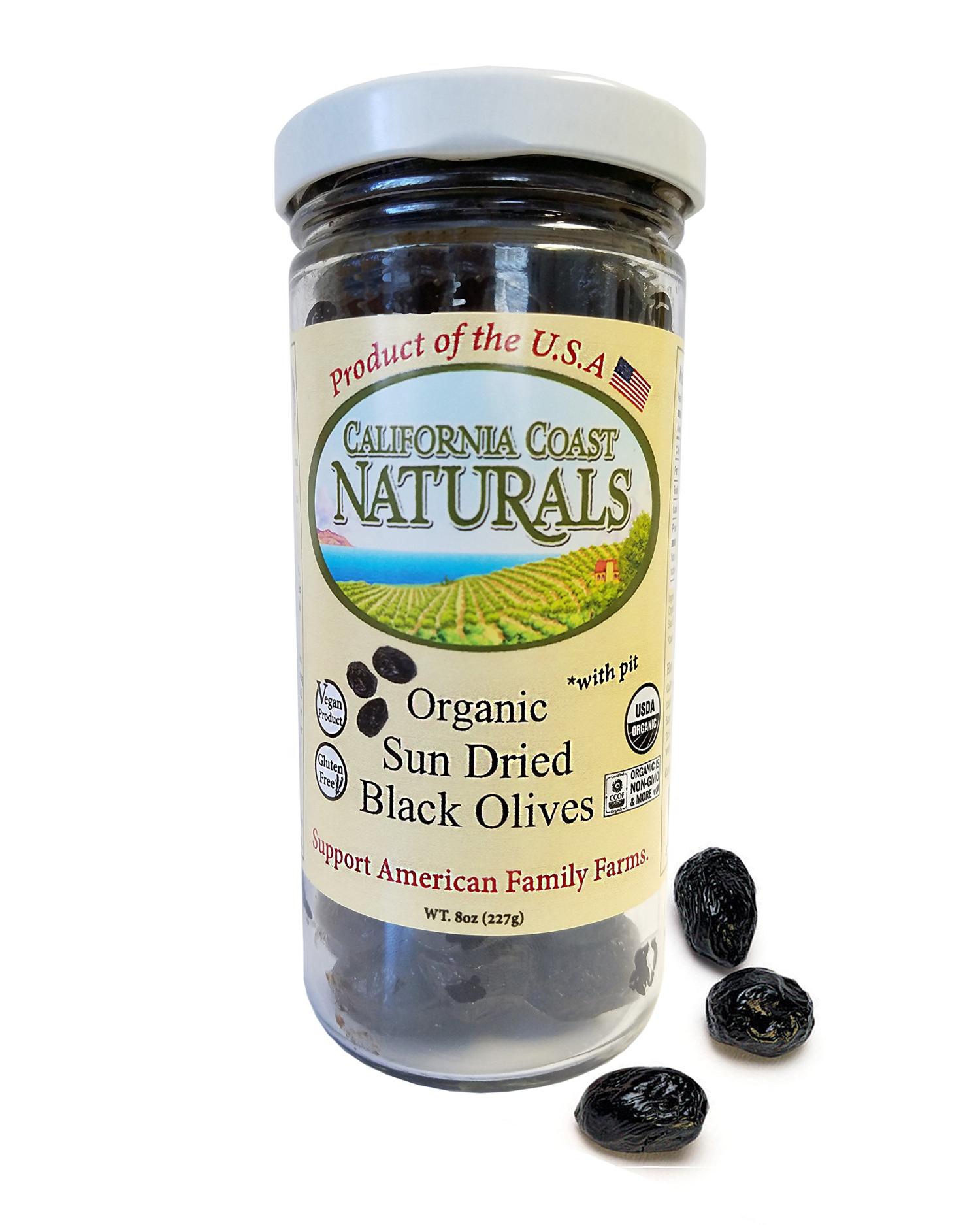 California Coast Naturals Organic Sun Dried Black Olives, 8oz