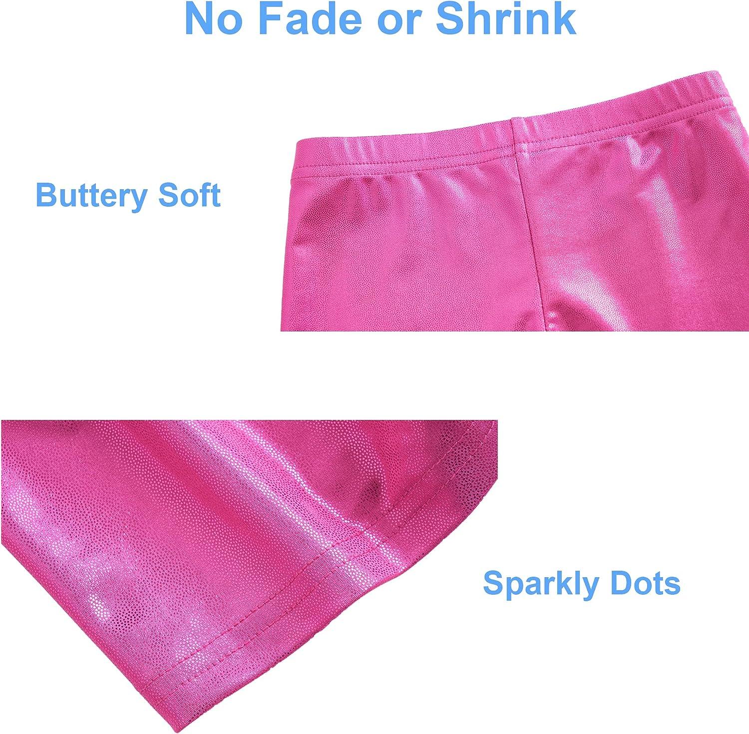 Kids Booty Shorts in Rainbow Glitter Foil –