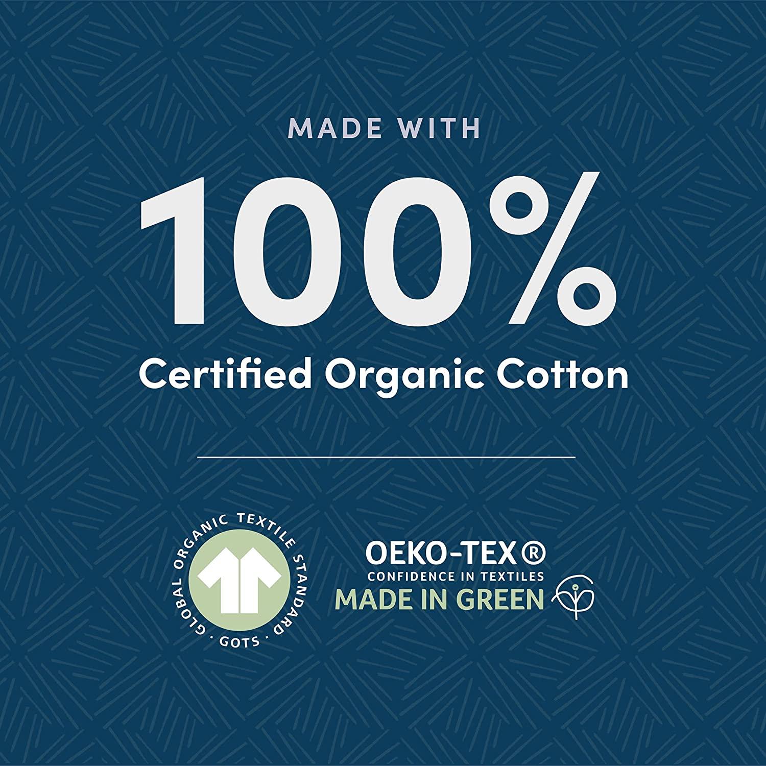 Aware 100% Organic Cotton Plush Bath Towels - Bath Towels, 4-Pack, Dark Gray