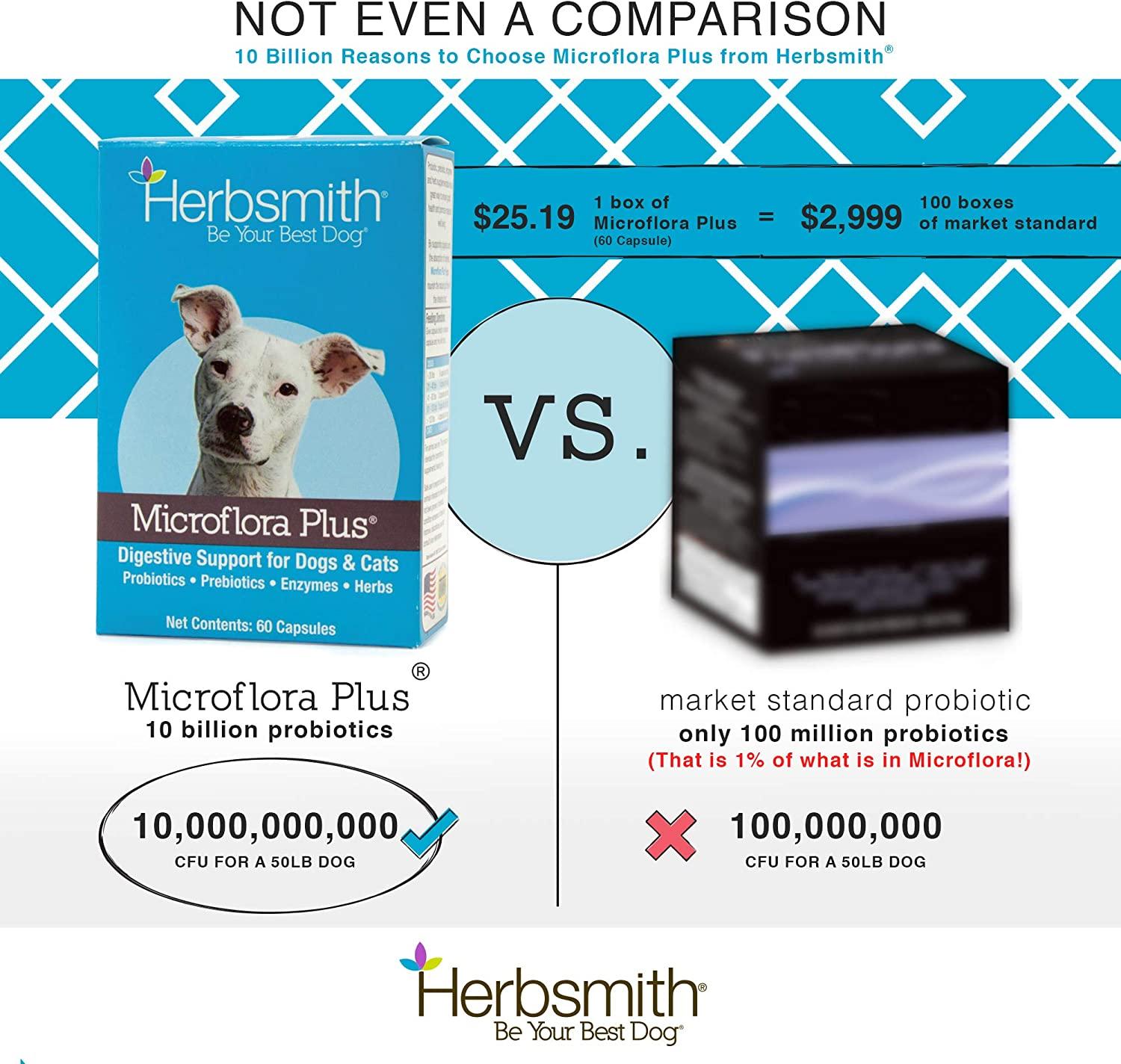 Herbsmith Microflora Plus Cat Digestive Aid 30 Capsules Prebiotics