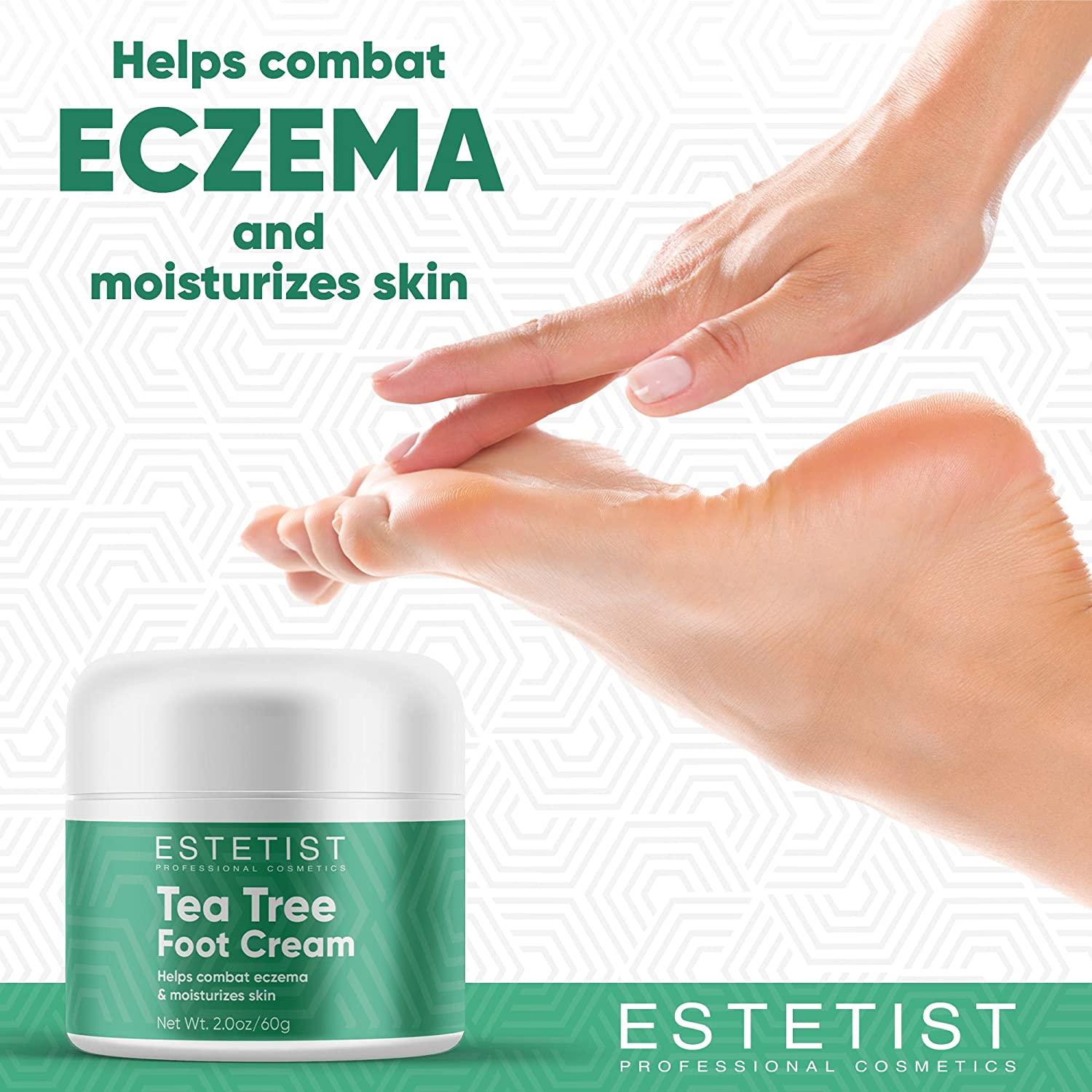 Tea Tree Oil Foot Cream for Dry Cracked Skin, Heel and Calluses