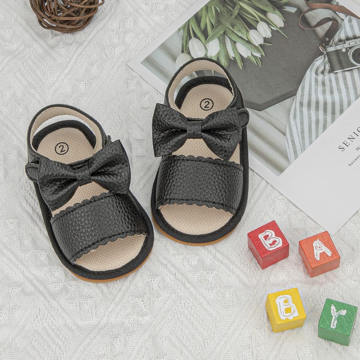 Sonsage Infant Baby Summer Sandals - Newborn Bowknot Crib Sandal for Boys  and Girls | Toddler Soft Rubber Sole Dress Shoes 3-6 Months - Black | Buy  Now with Express International Delivery | GoSupps.com