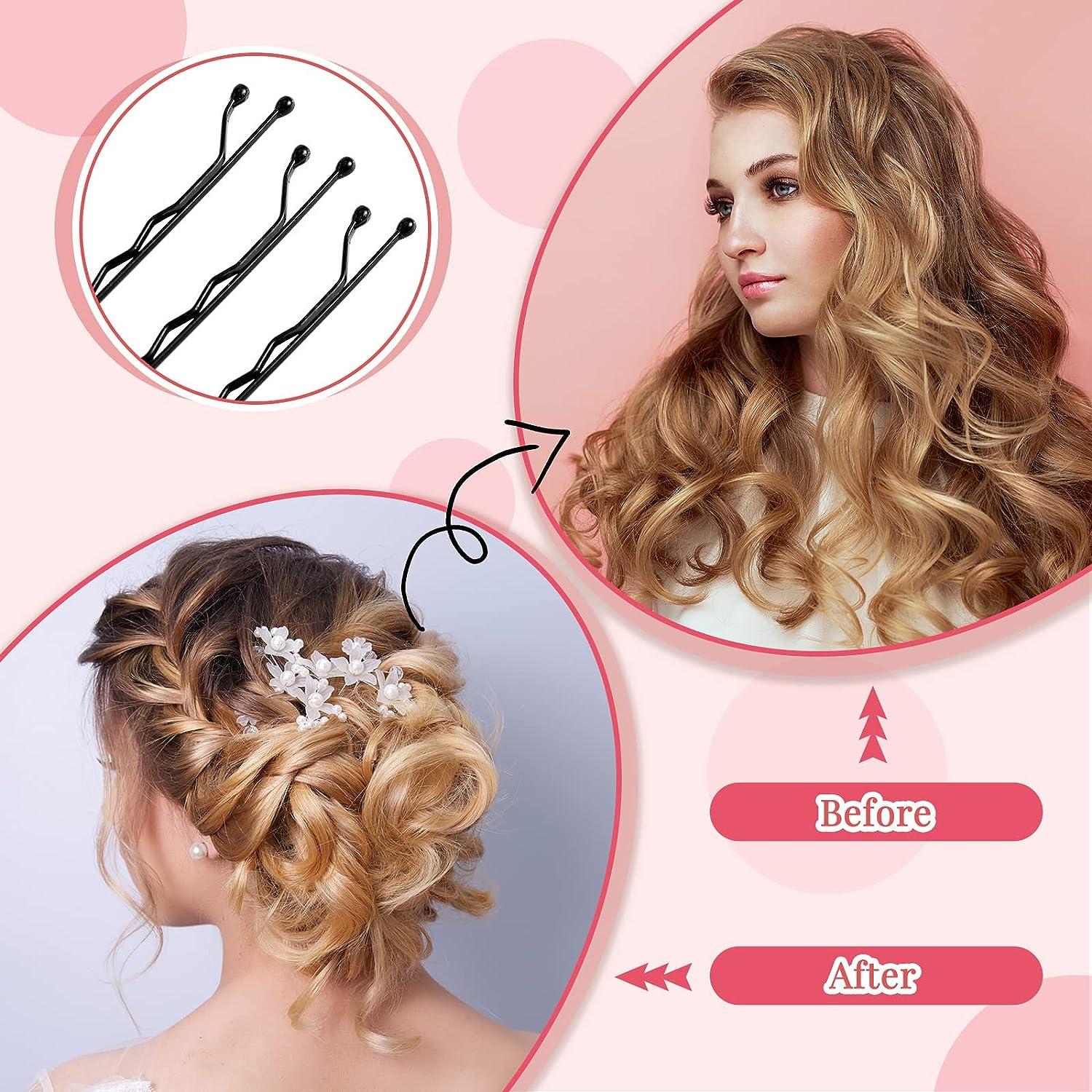 1000 Pcs Black Bobby Pins Invisible Hairpins for Women Hair