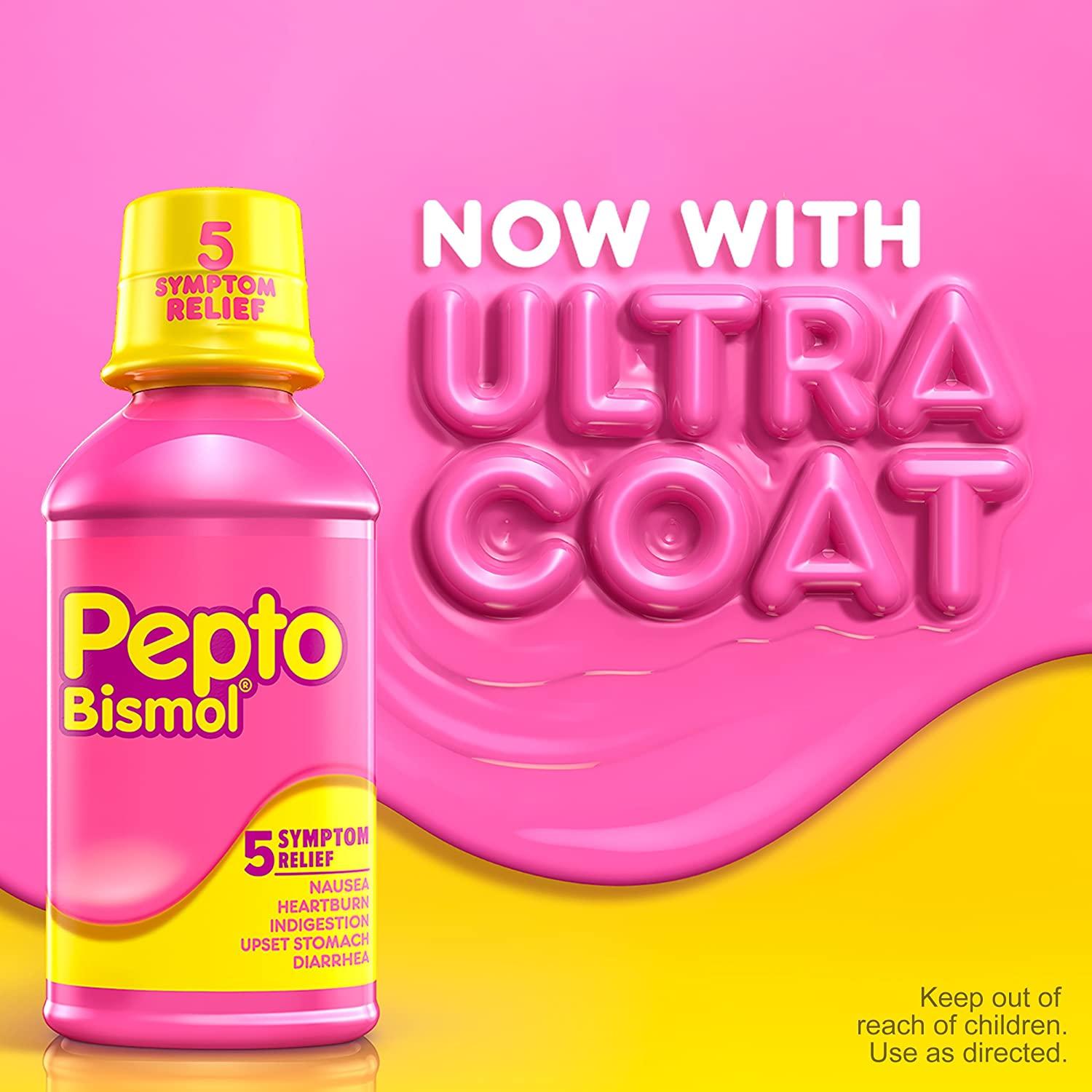 Pepto Bismol Liquid Twin Pack Upset Stomach Relief for Gas, Nausea