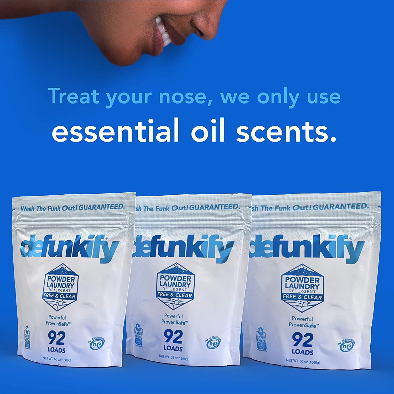 Defunkify Powder Laundry Detergent, Free & Clear EPA Safer Choice