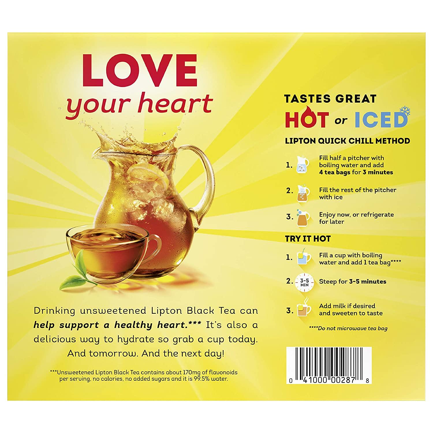 Lipton Tea Bags For A Naturally Smooth Taste Black Tea Can Help Support