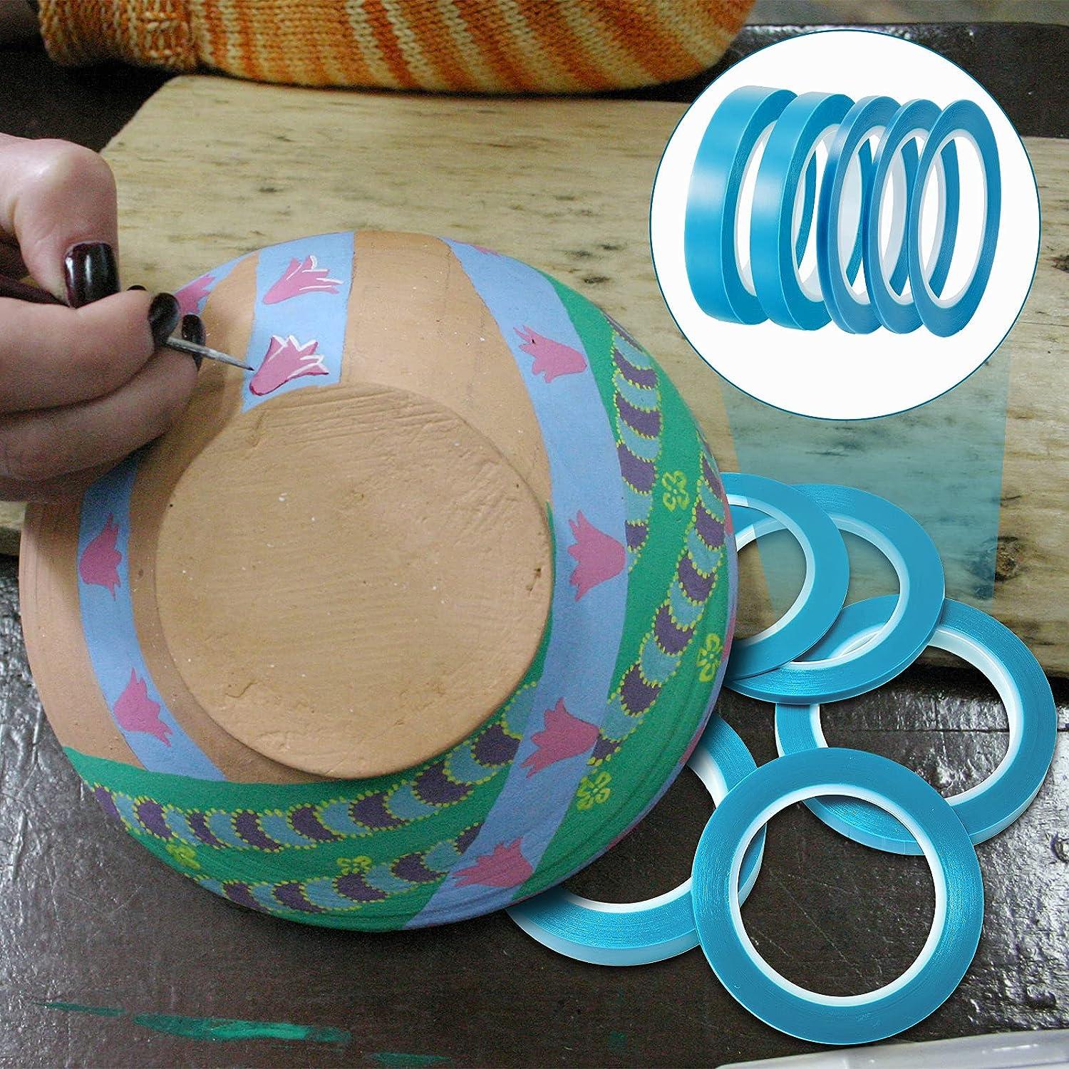 5 Rolls of Vinyl Tape Masking Tape Masking Tape Automotive Car Auto Paint  for Curves High Temperature Vinyl Low Tack 1/16 Inch 1/8 Inch 1/4 Inch 1/2  Inch 3/4 Inch