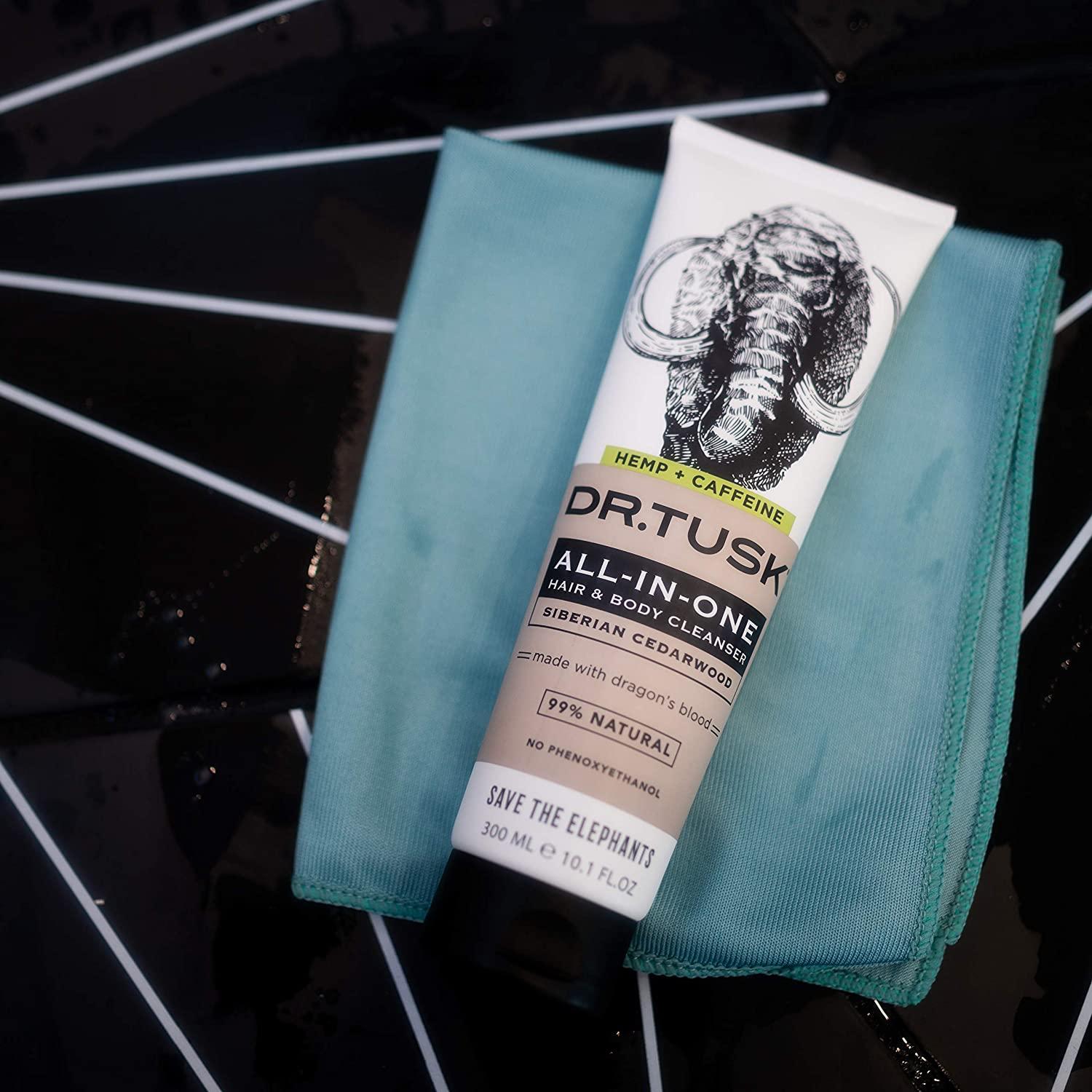 DR. TUSK Men's 2in1 Body Wash & Shampoo Hempseed Oil, Caffeine & Cedarwood 10.1 fl oz