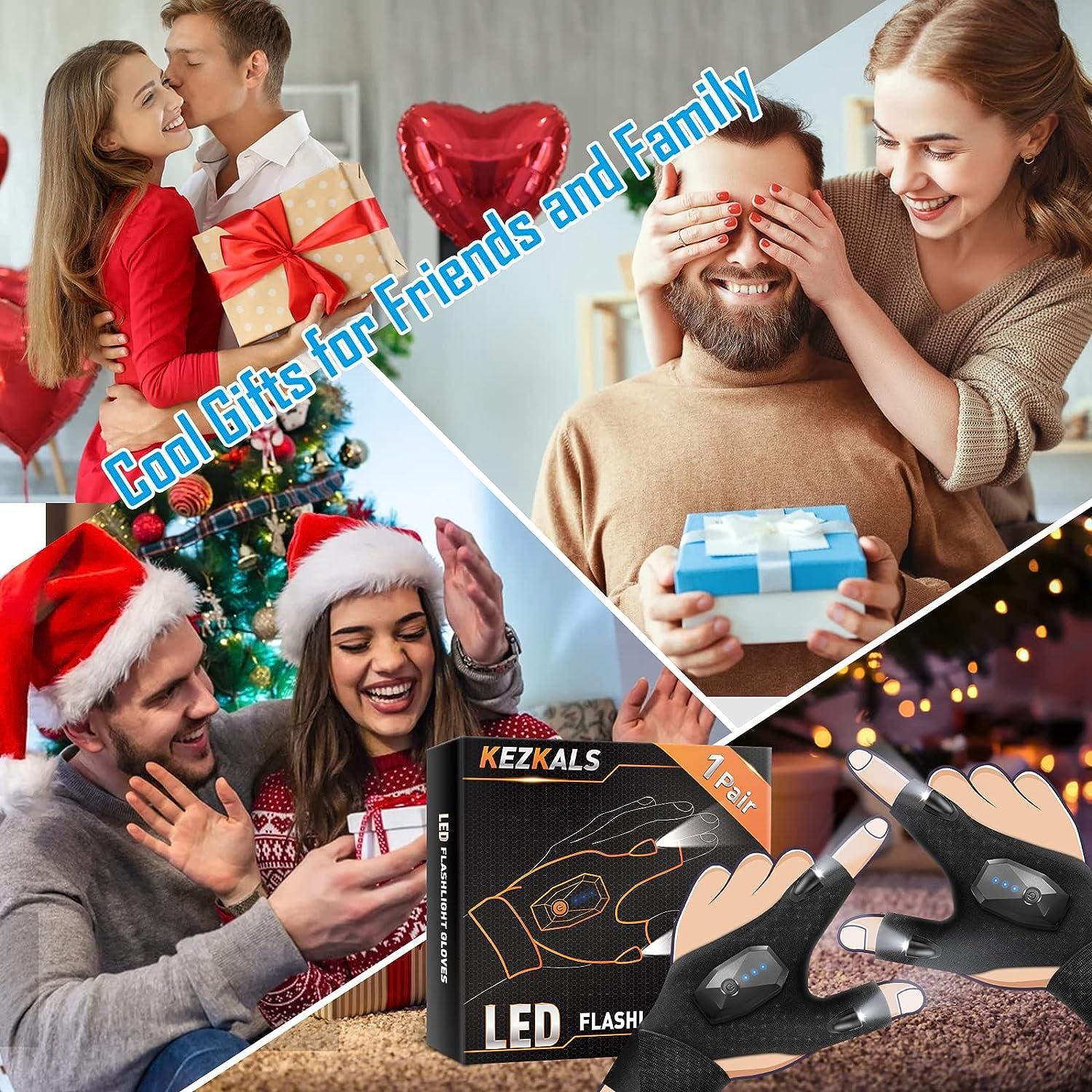 Stocking Stuffers Men Gifts LED Flashlight Gloves Cool Gadgets for Men  Christmas