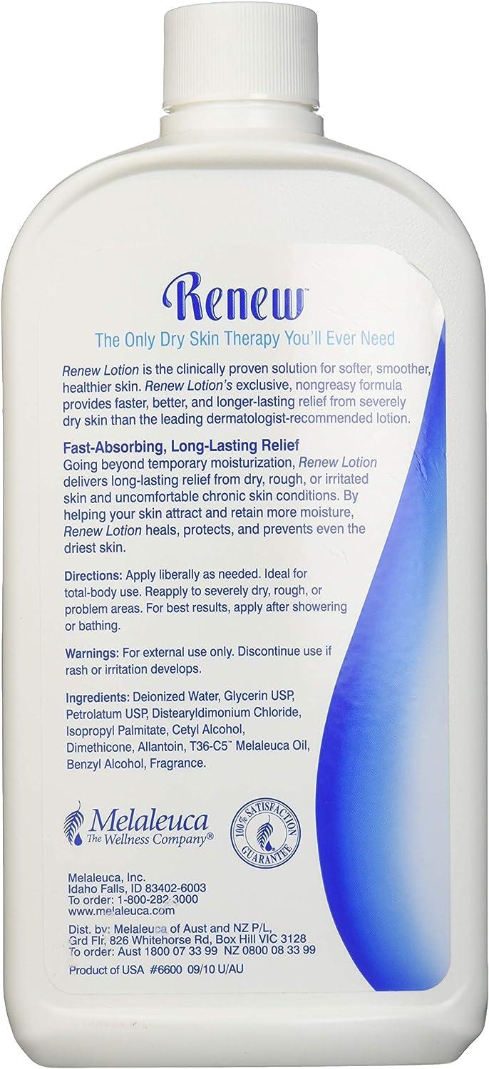 Melaleuca Renew Intensive Skin Therapy Lotion 20 Ounce includes