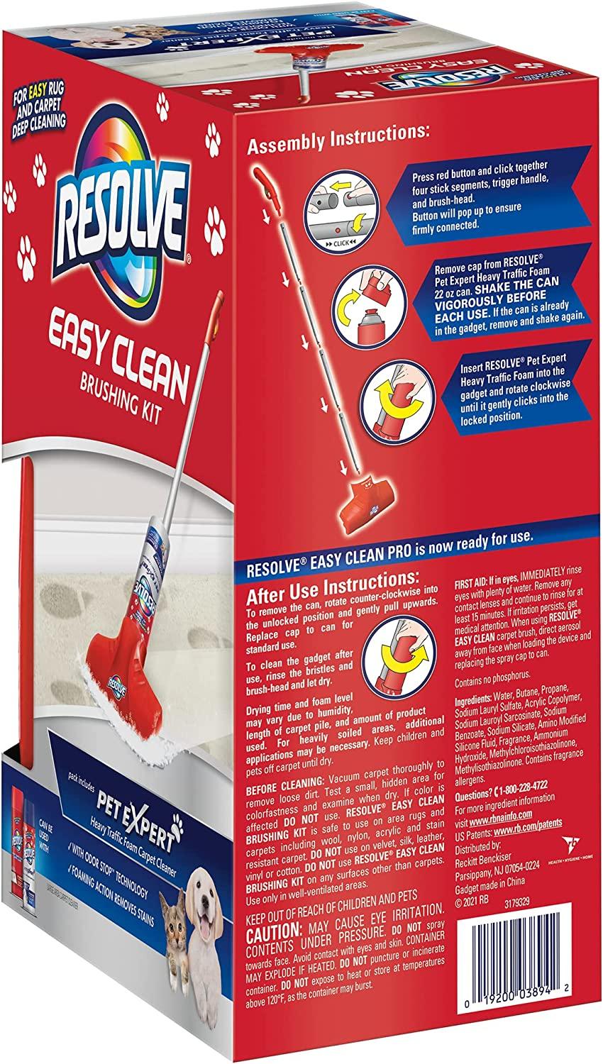 Resolve Pet Expert Easy Clean Carpet Cleaner Gadget Foam Spray Refill