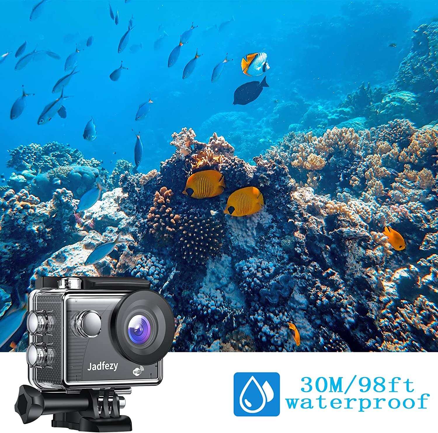 Jadfezy WiFi Action Camera Ultra HD 1080P, 12MP Sports Camera Wide