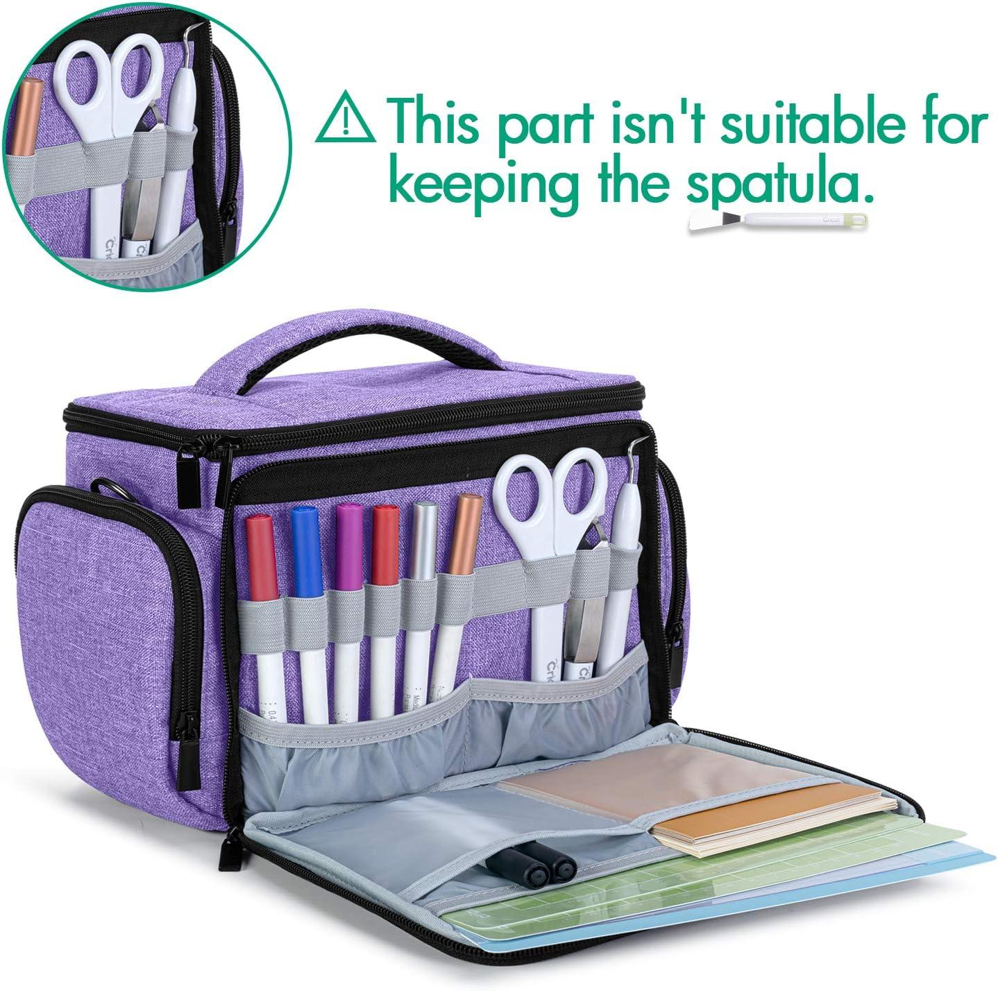 LUXJA Carrying Bag Compatible with Cricut Joy Carrying Case Compatible with Cricut  Joy and Tool Set Tote Compatible with Cricut Joy (with Supplies Storage  Sections) Purple (gray lining)