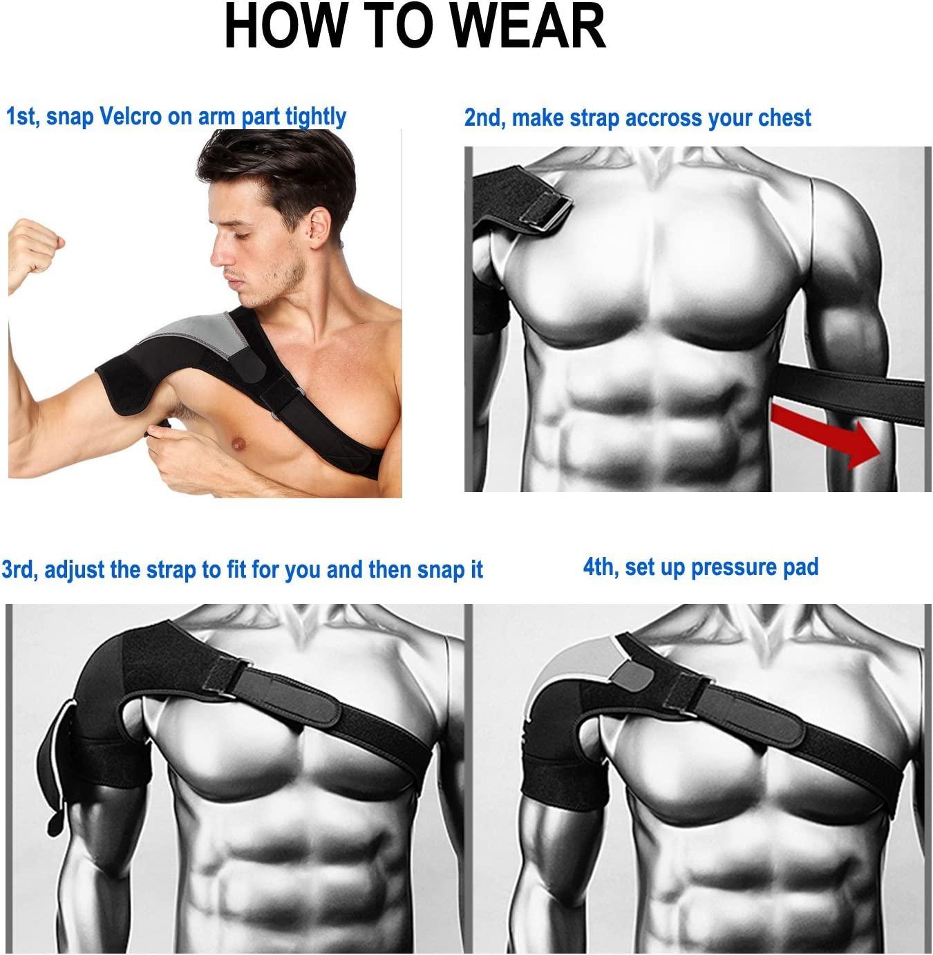 Adjustable Shoulder Stability Brace with Pressure Pad Breathable