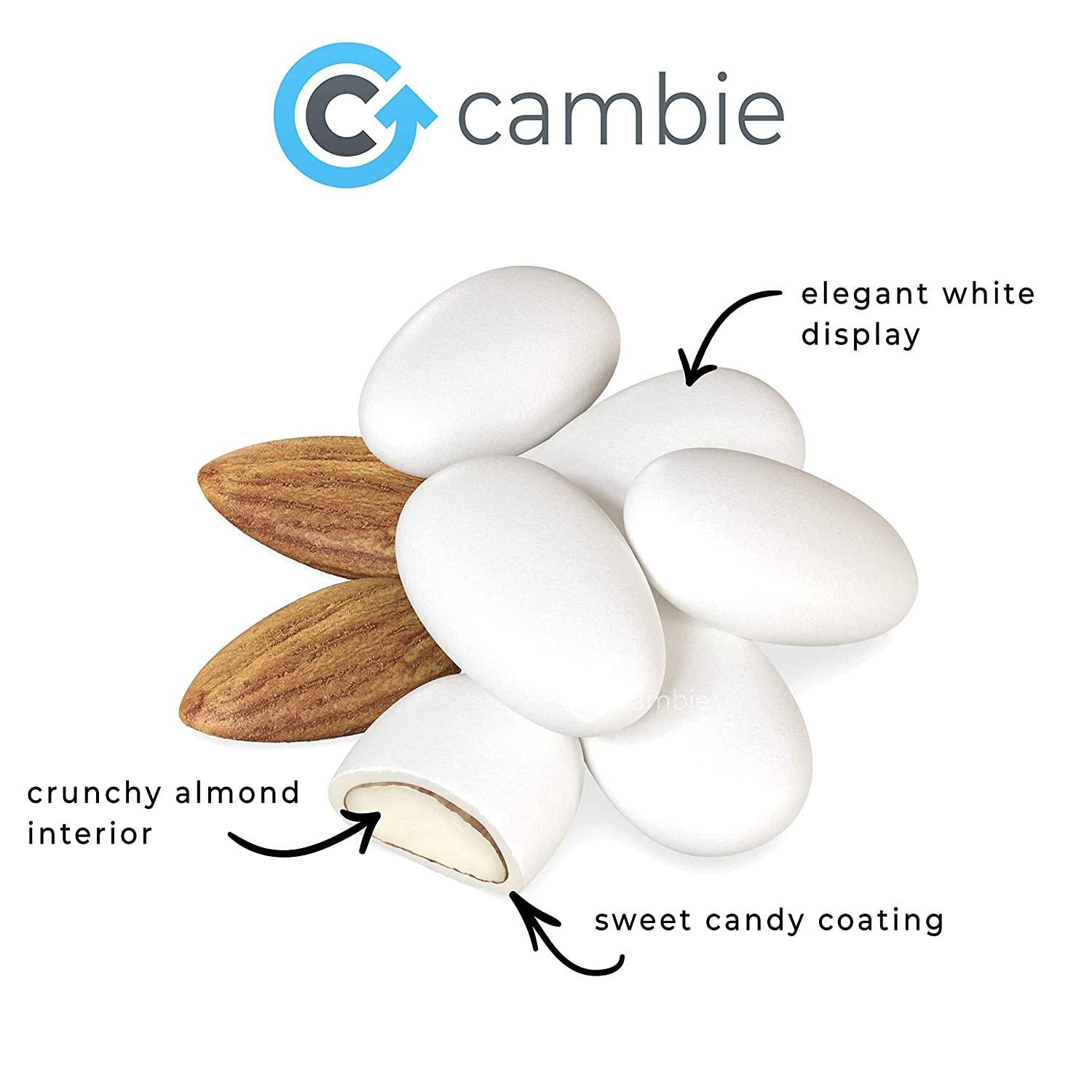 Cambie Jordan Almonds Bright White Candy Almonds Premium Roasted