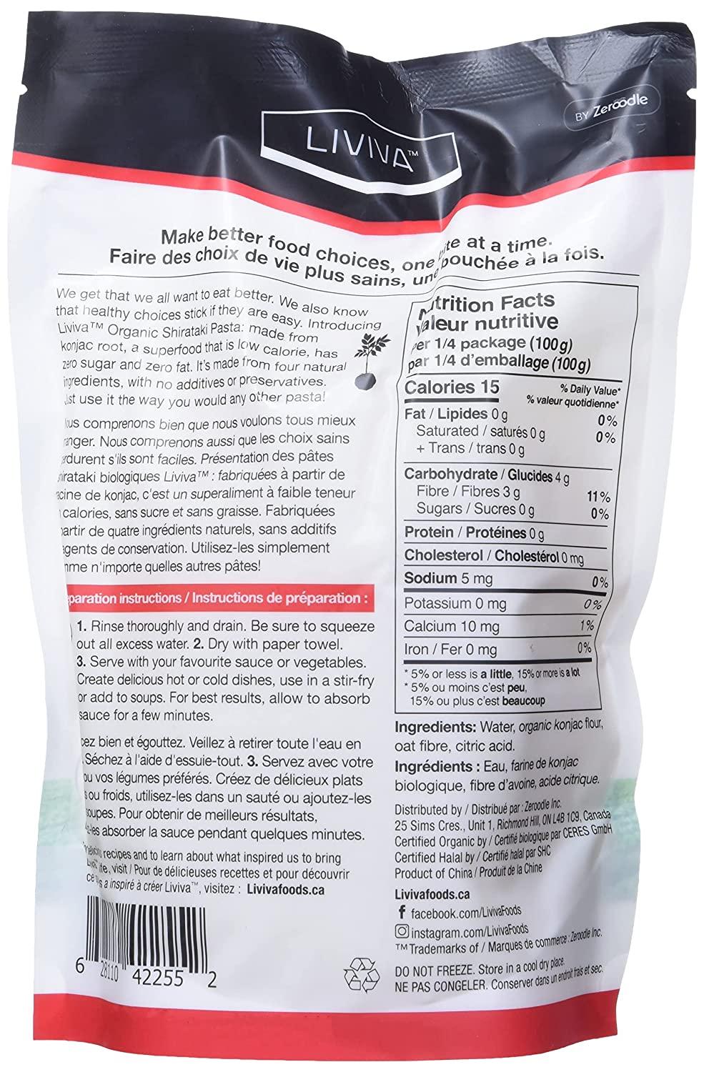 Zeroodle Shirataki Rice Nutrition Facts Home Alqu