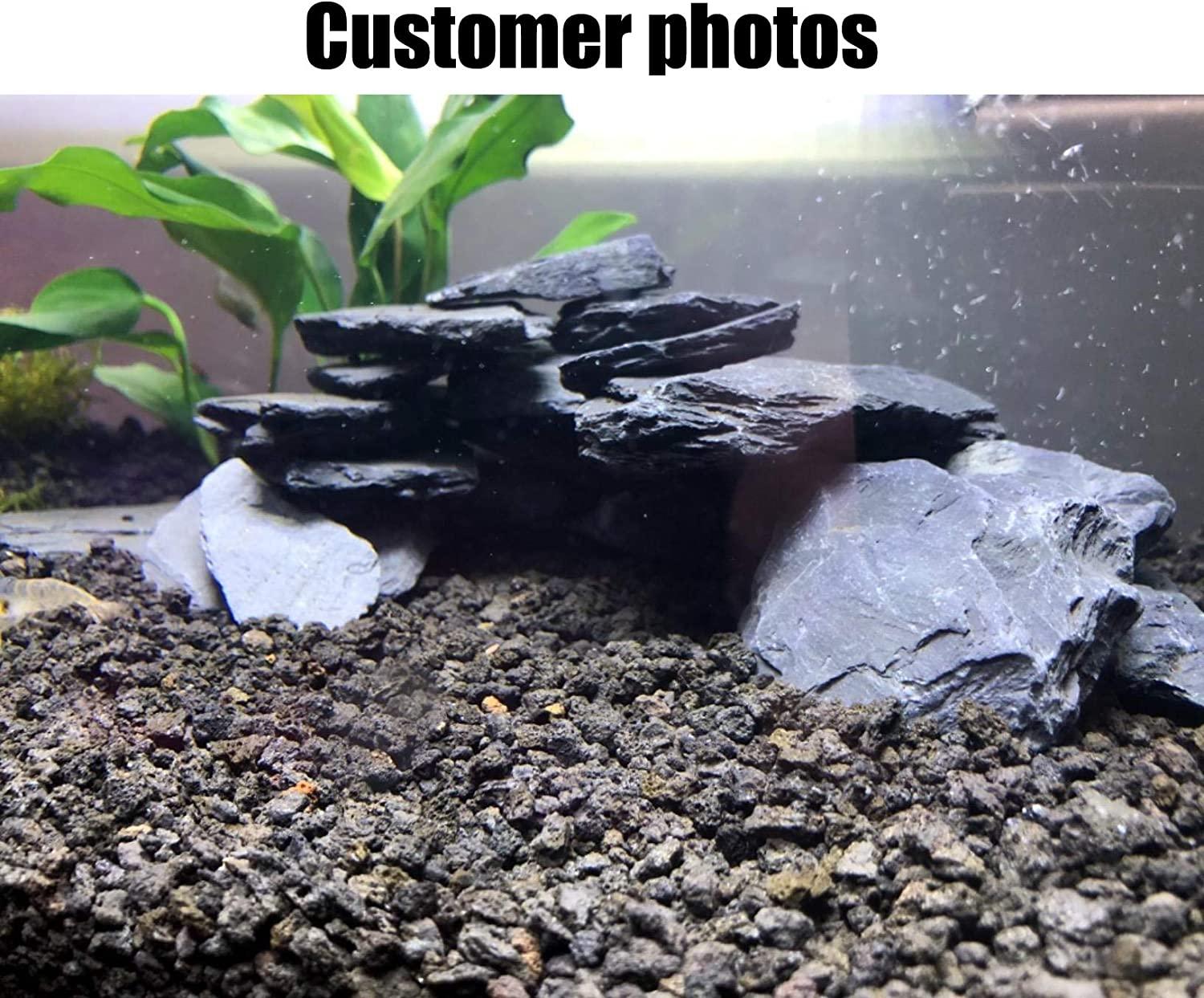 Voulosimi Natural Slate Rocks Stone Perfect Rocks Seiryu Rock for Aquariums, Landscaping Model