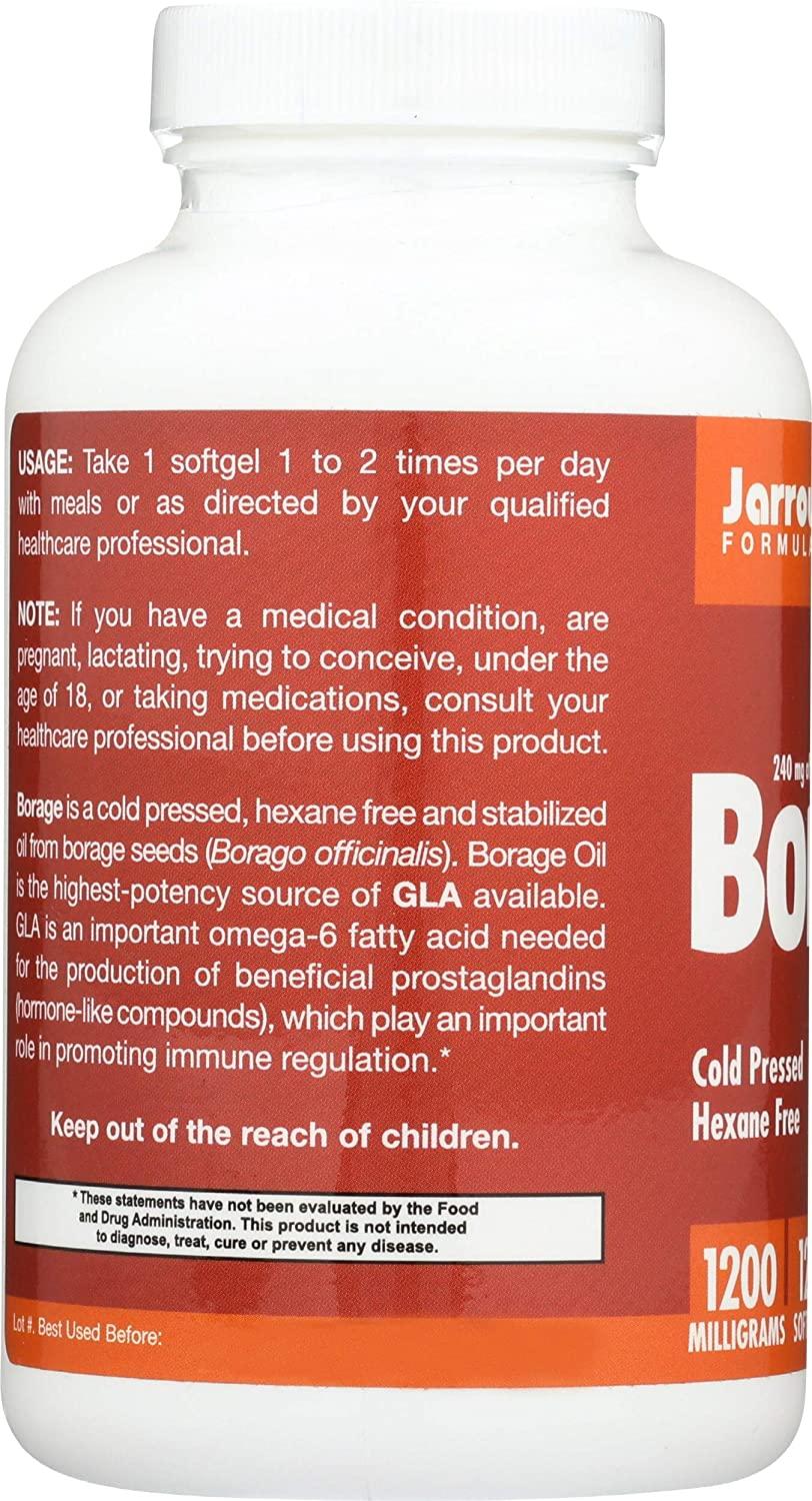 Jarrow Formulas Borage GLA240 1200 mg 120 Softgels