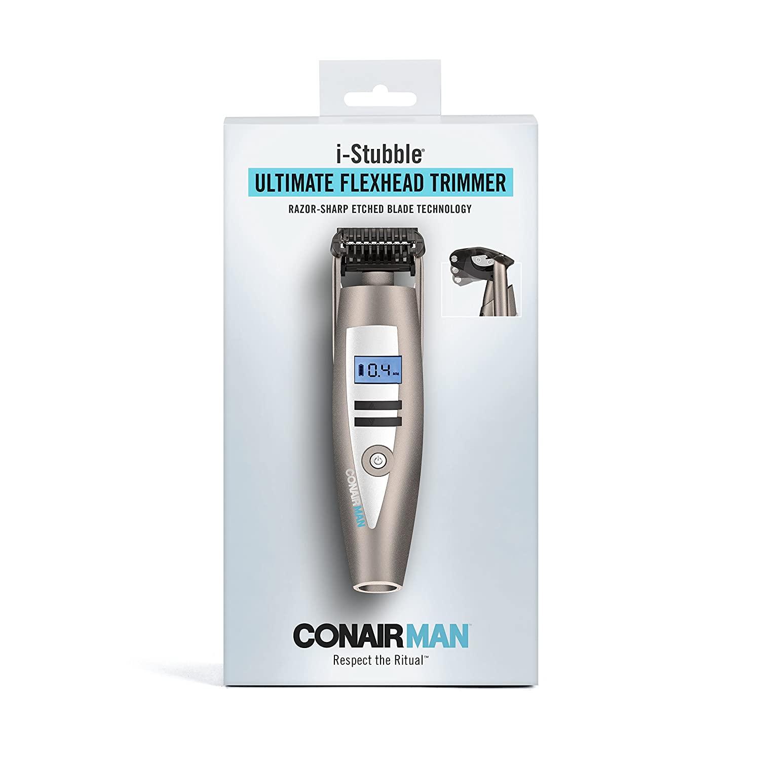 ConairMAN i-Stubble Cordless Ultimate Flexhead Beard Trimmer Men i- Stubble, Cordless