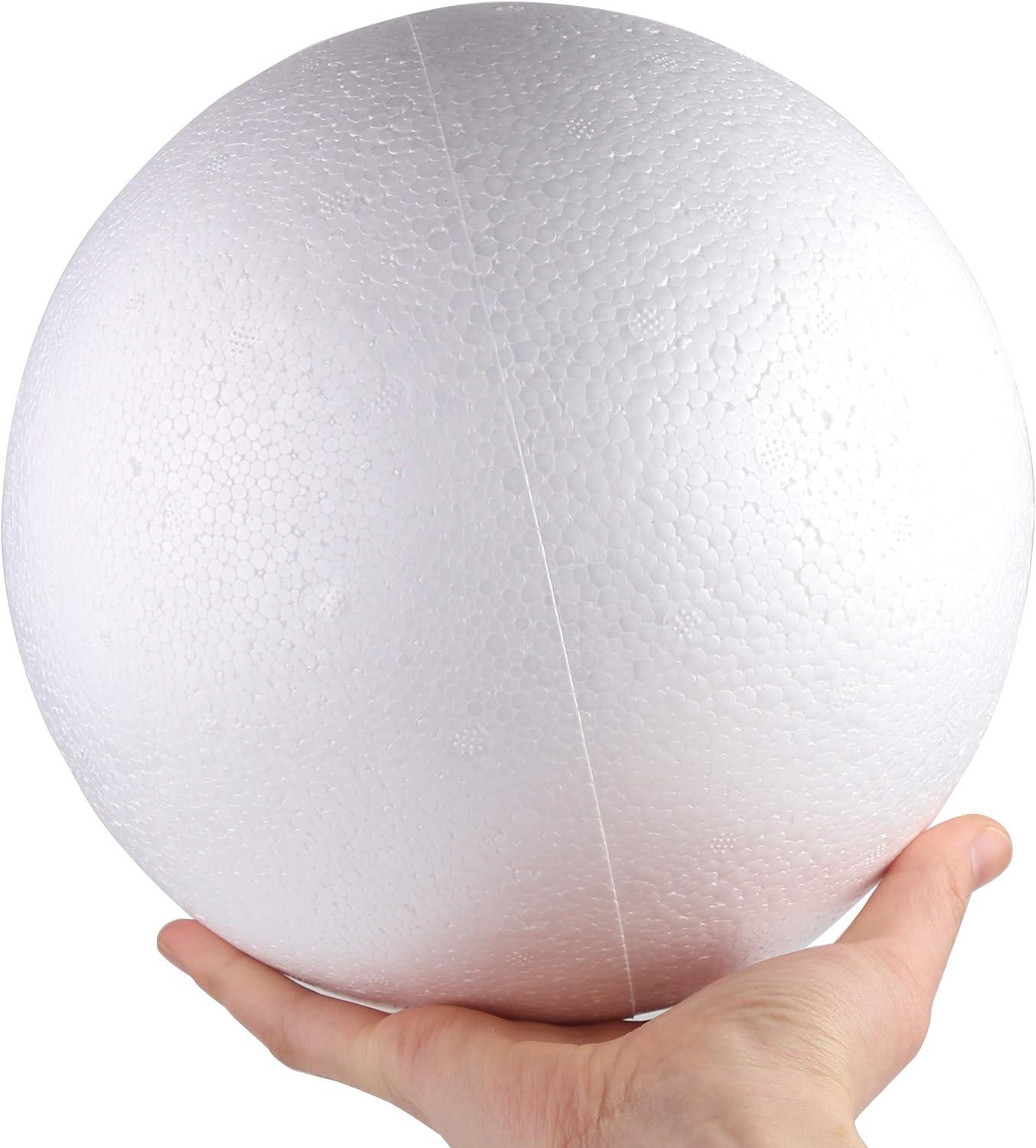 DIYASY 8 Large White Foam Balls 2 Pack Giant Foam Balls Smooth Solid Craft  Balls for Christmas DIY Ornaments. 8 Inch 2pcs