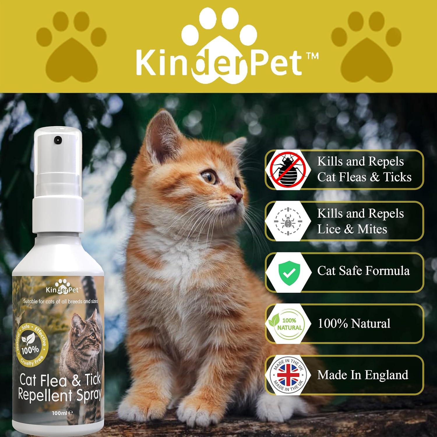Picture of KinderPet Eco Cat Flea Treatment Tick Lice Mite Control Spray Kill ...