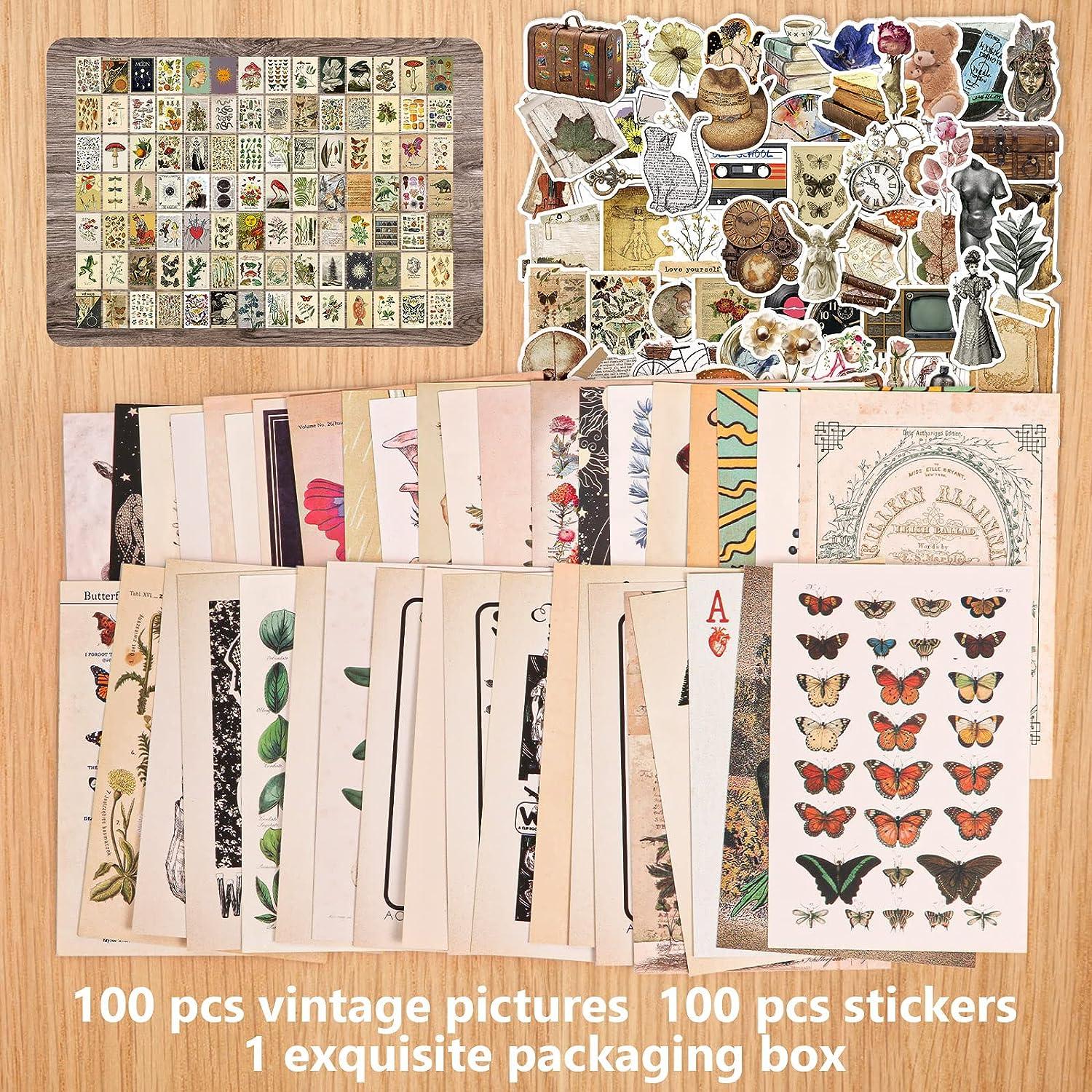 200pcs Aesthetic Stickers for Journaling - Vintage India